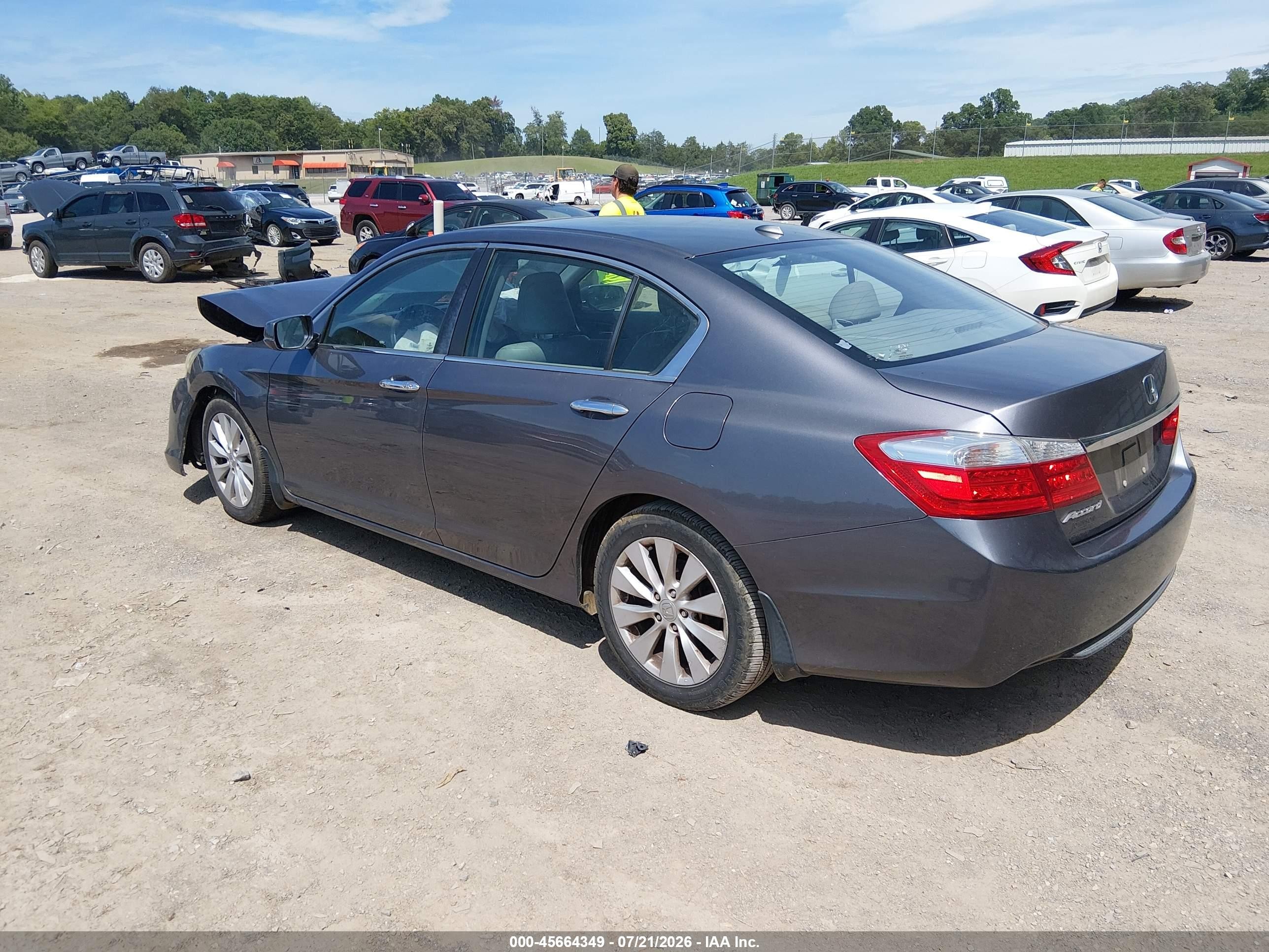 2015 Honda Accord Ex-l Gray vin: 1HGCR2F81FA099718
