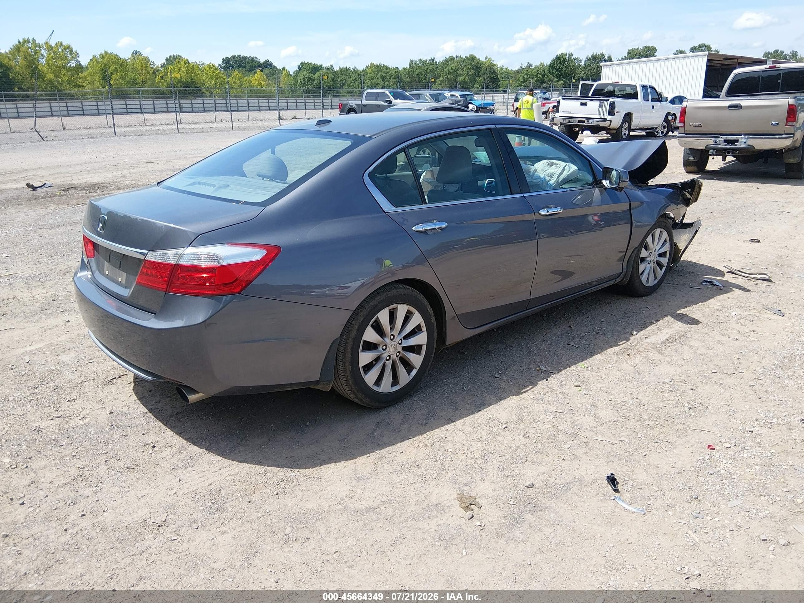 2015 Honda Accord Ex-l Gray vin: 1HGCR2F81FA099718