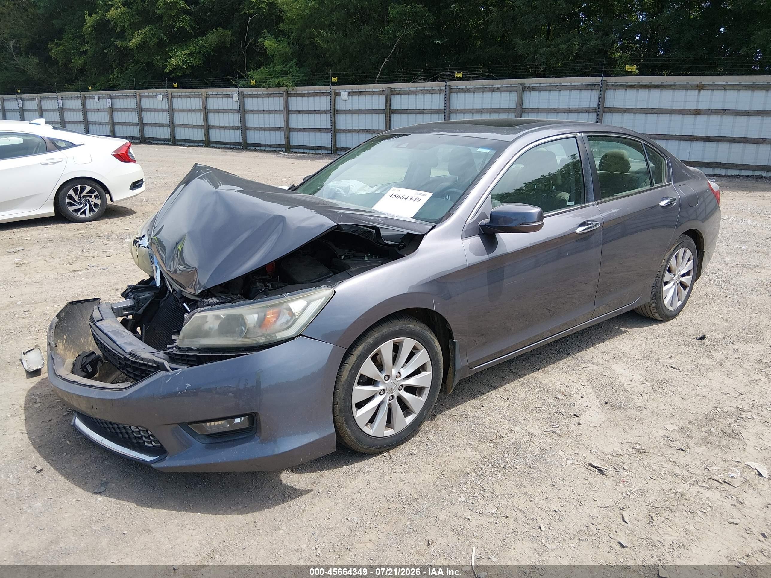 2015 Honda Accord Ex-l Gray vin: 1HGCR2F81FA099718
