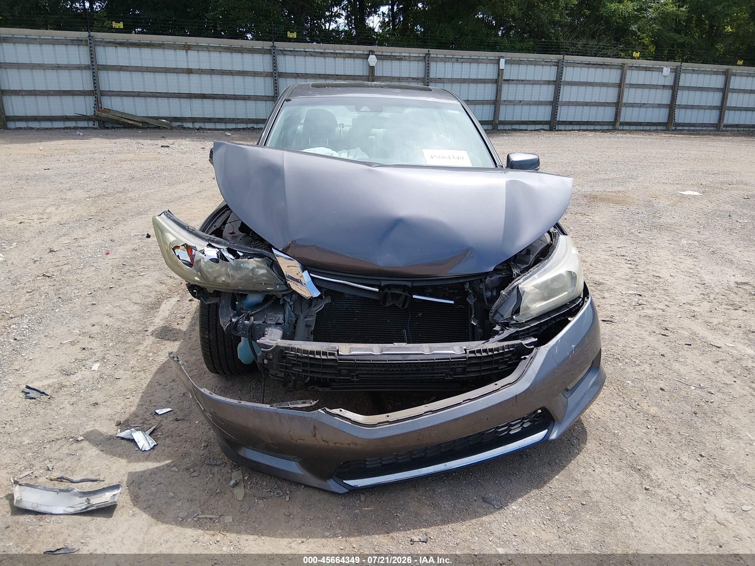 2015 Honda Accord Ex-l Gray vin: 1HGCR2F81FA099718