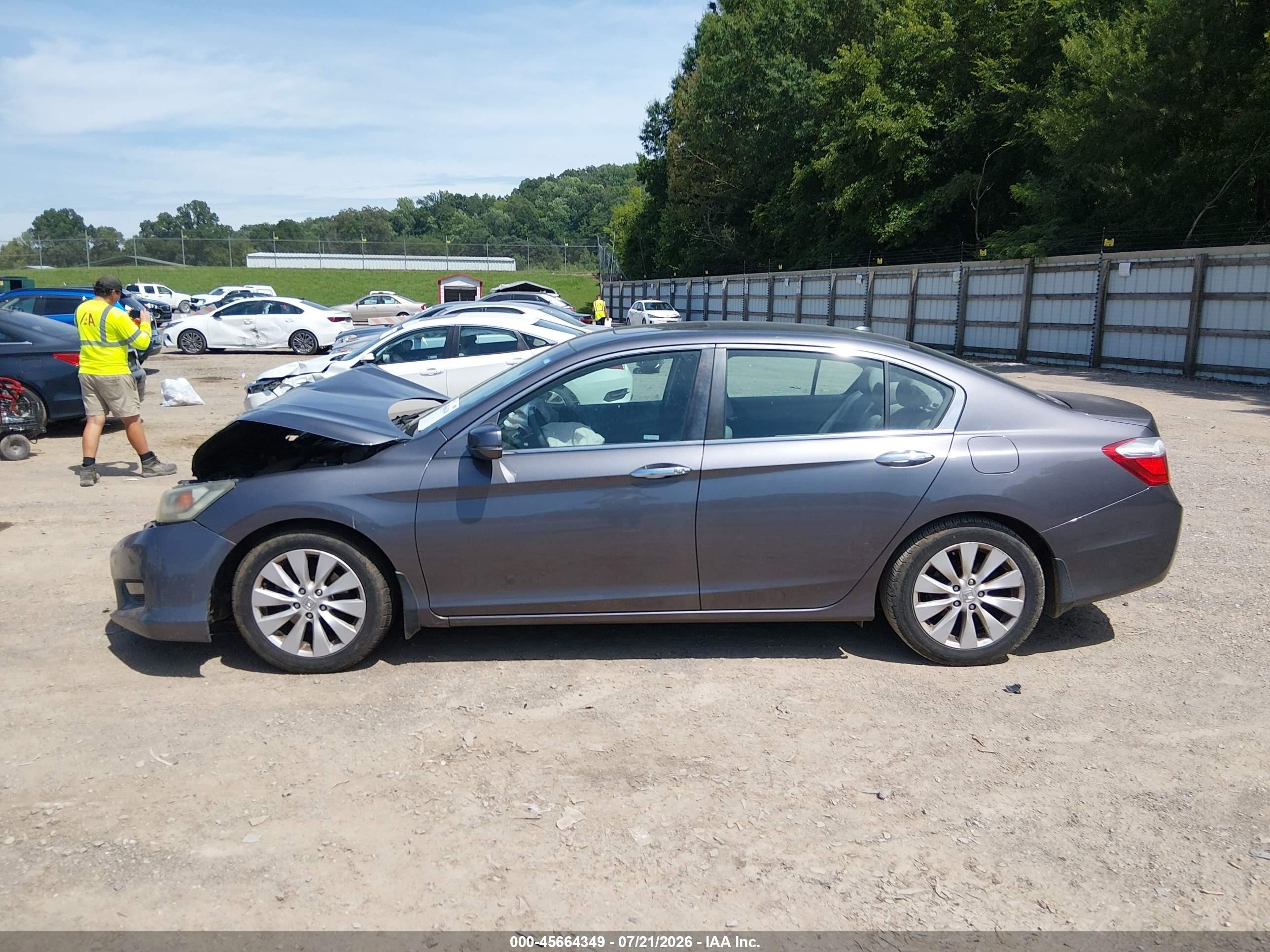 2015 Honda Accord Ex-l Gray vin: 1HGCR2F81FA099718