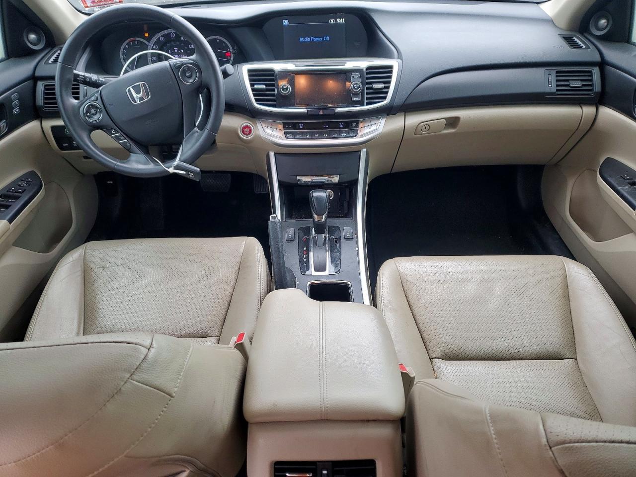 2015 Honda Accord Exl White vin: 1HGCR2F81FA111351