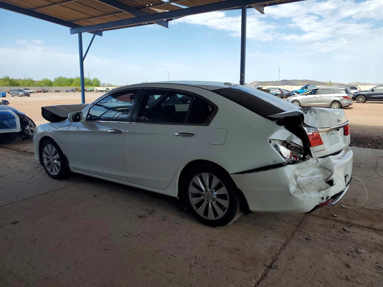 2015 Honda Accord Exl White vin: 1HGCR2F81FA155530