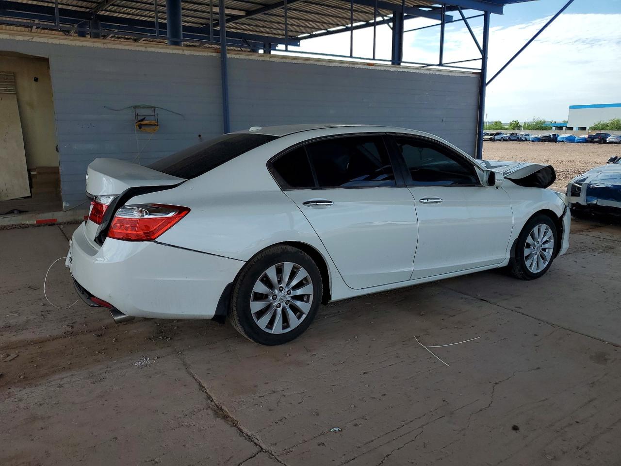 2015 Honda Accord Exl White vin: 1HGCR2F81FA155530