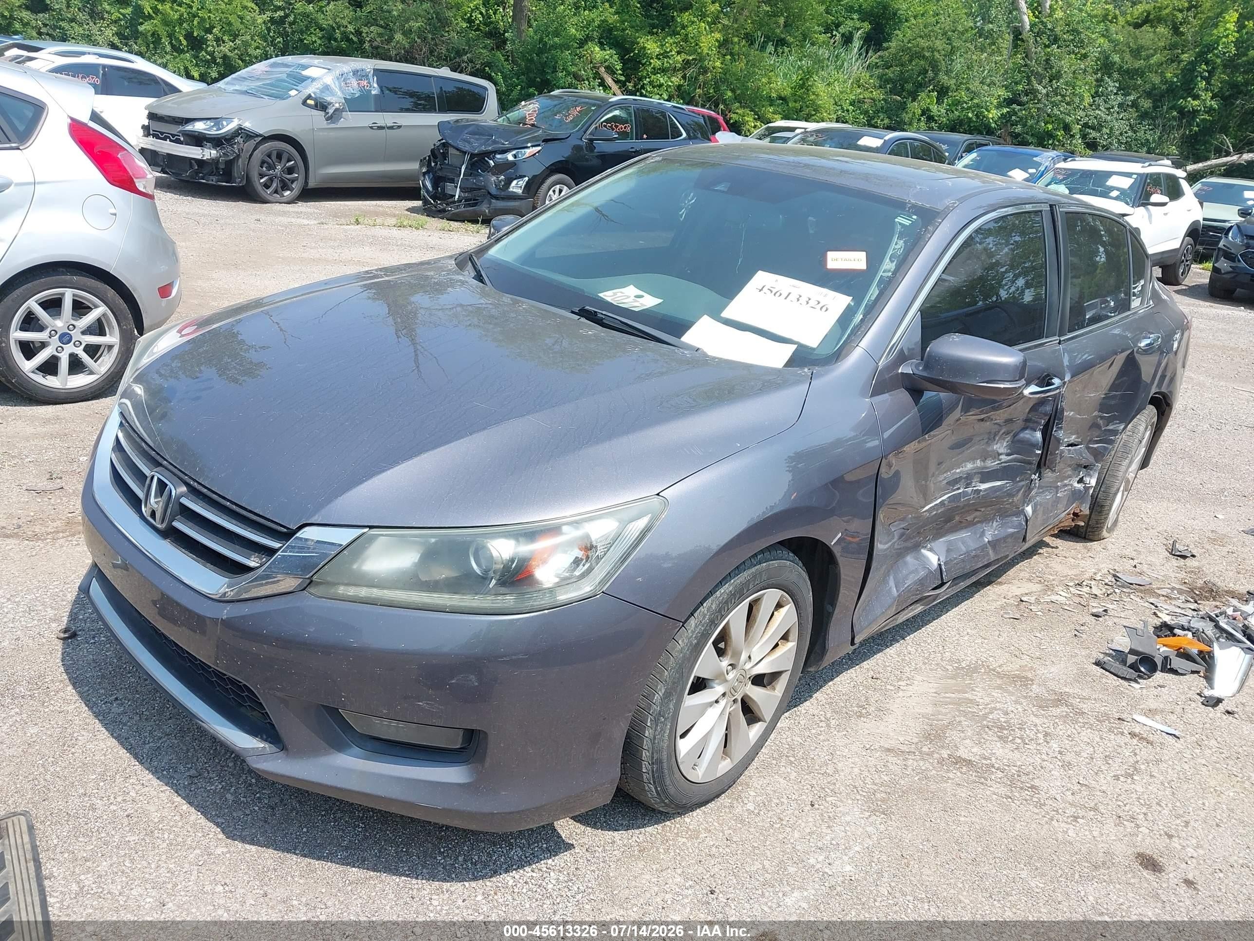 2015 Honda Accord Ex-l Gray vin: 1HGCR2F81FA183733