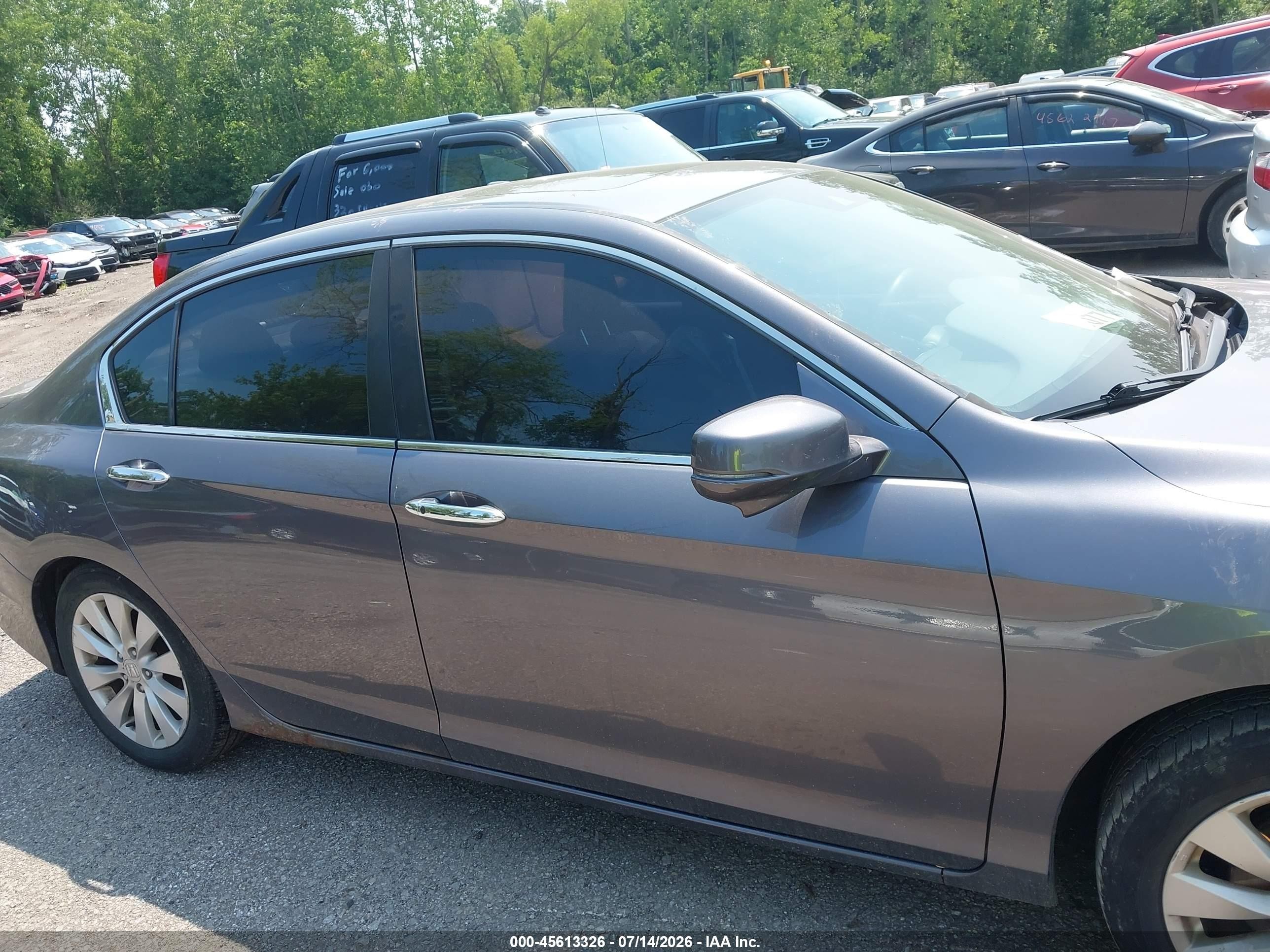 2015 Honda Accord Ex-l Gray vin: 1HGCR2F81FA183733