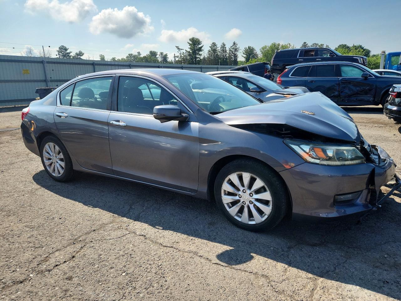 2015 Honda Accord Exl Серый vin: 1HGCR2F81FA201776
