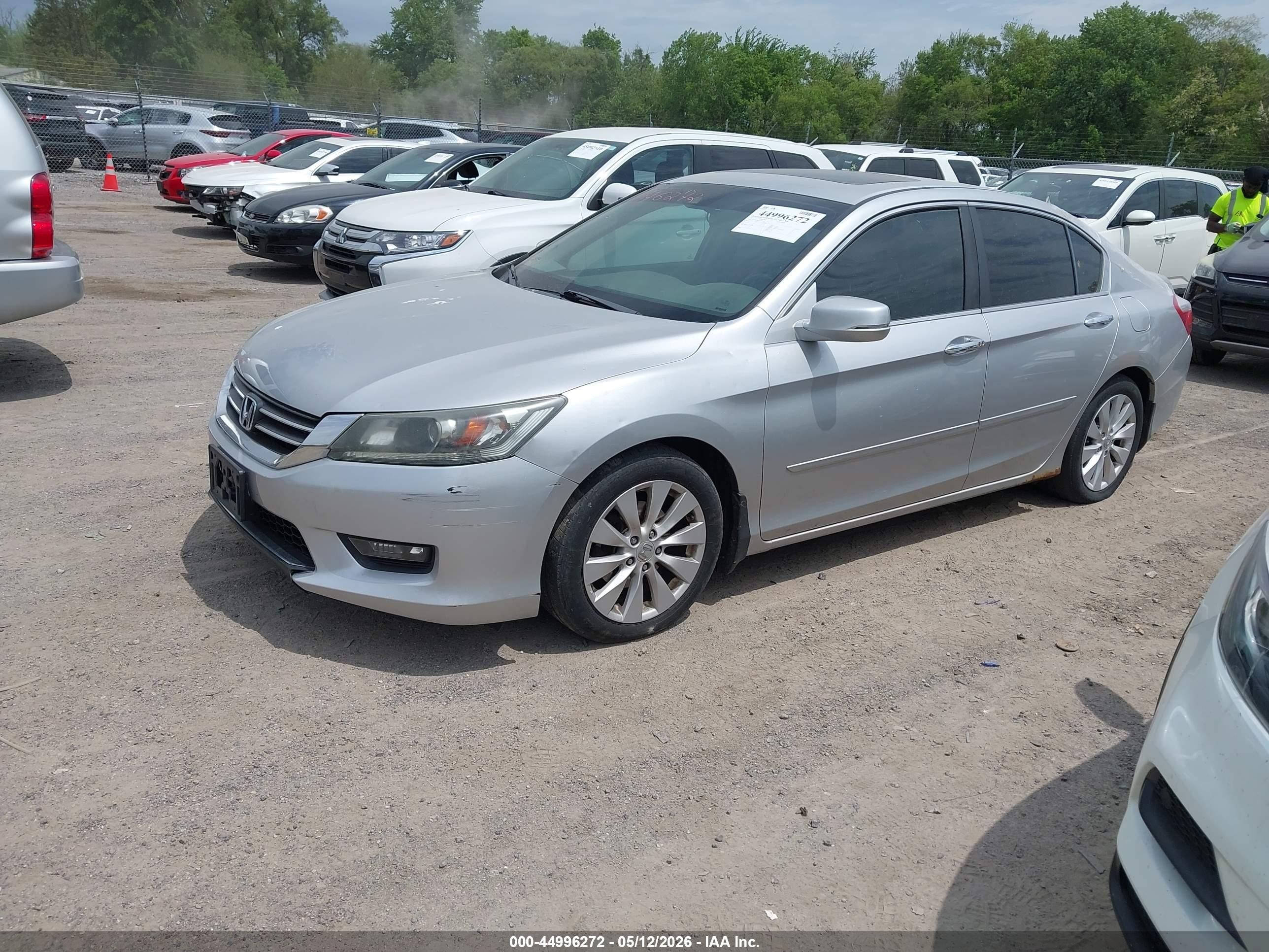 2015 Honda Accord Ex-l Silver vin: 1HGCR2F81FA202796