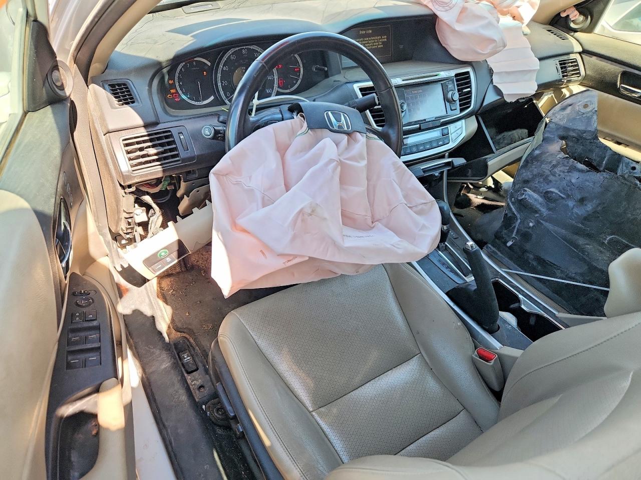 2015 Honda Accord Exl White vin: 1HGCR2F81FA245776