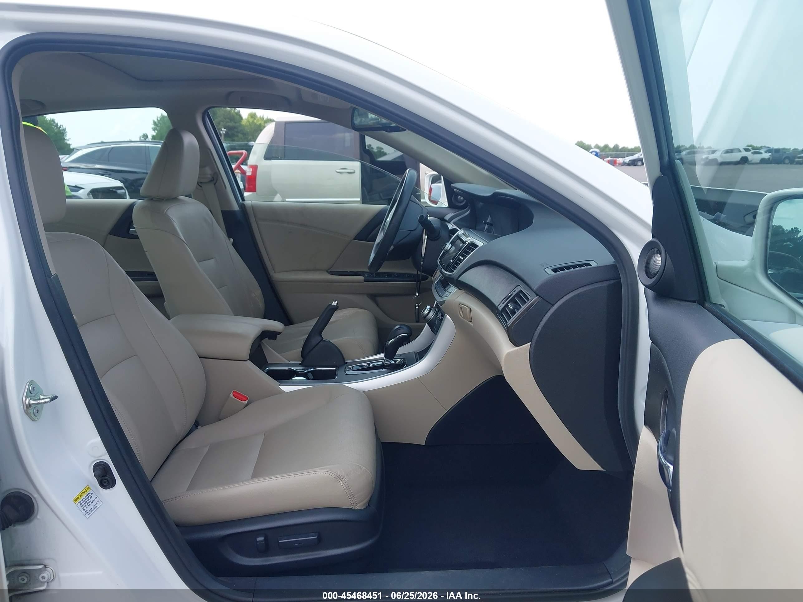 2015 Honda Accord Ex-l White vin: 1HGCR2F81FA247530