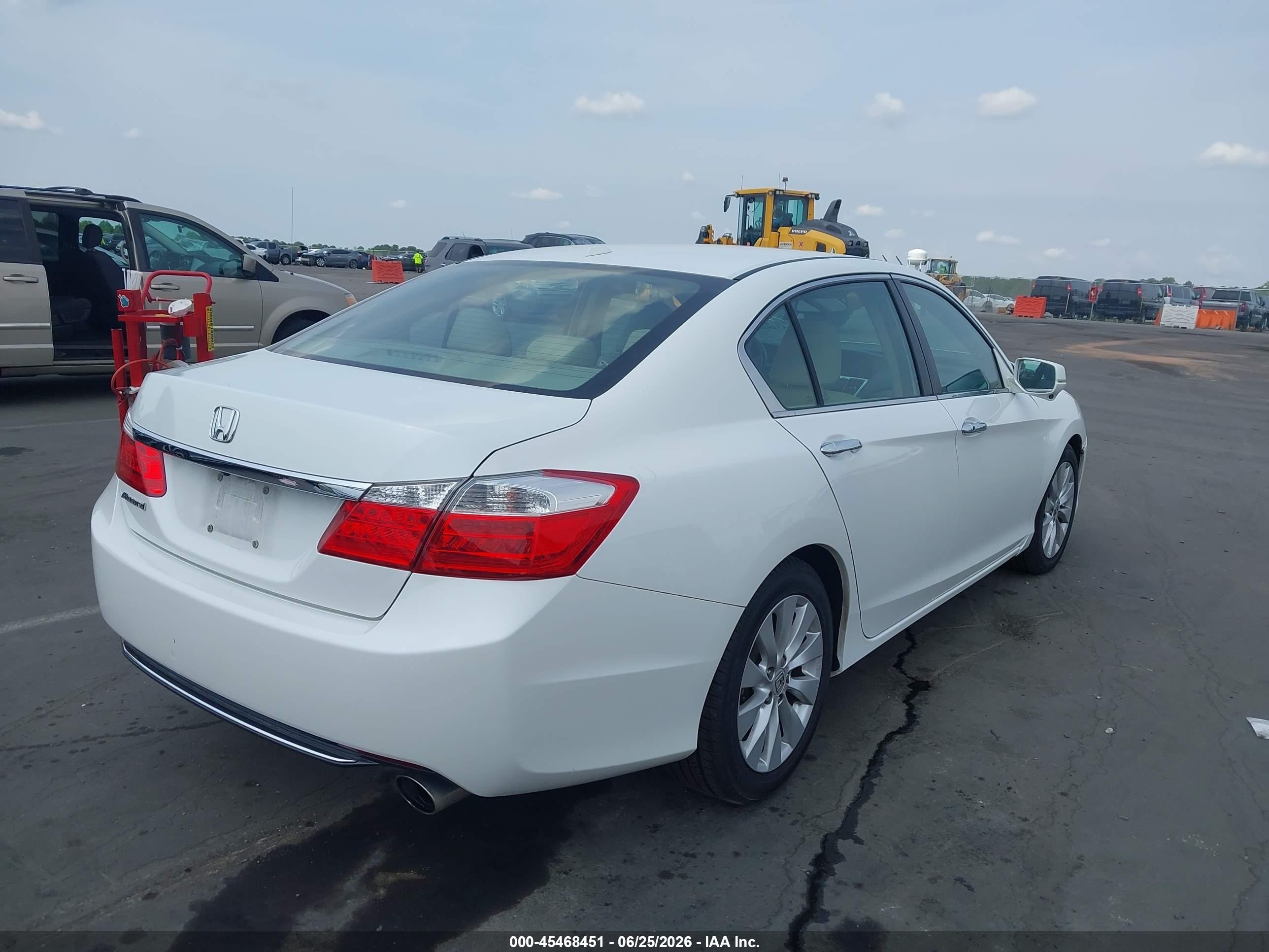 2015 Honda Accord Ex-l White vin: 1HGCR2F81FA247530