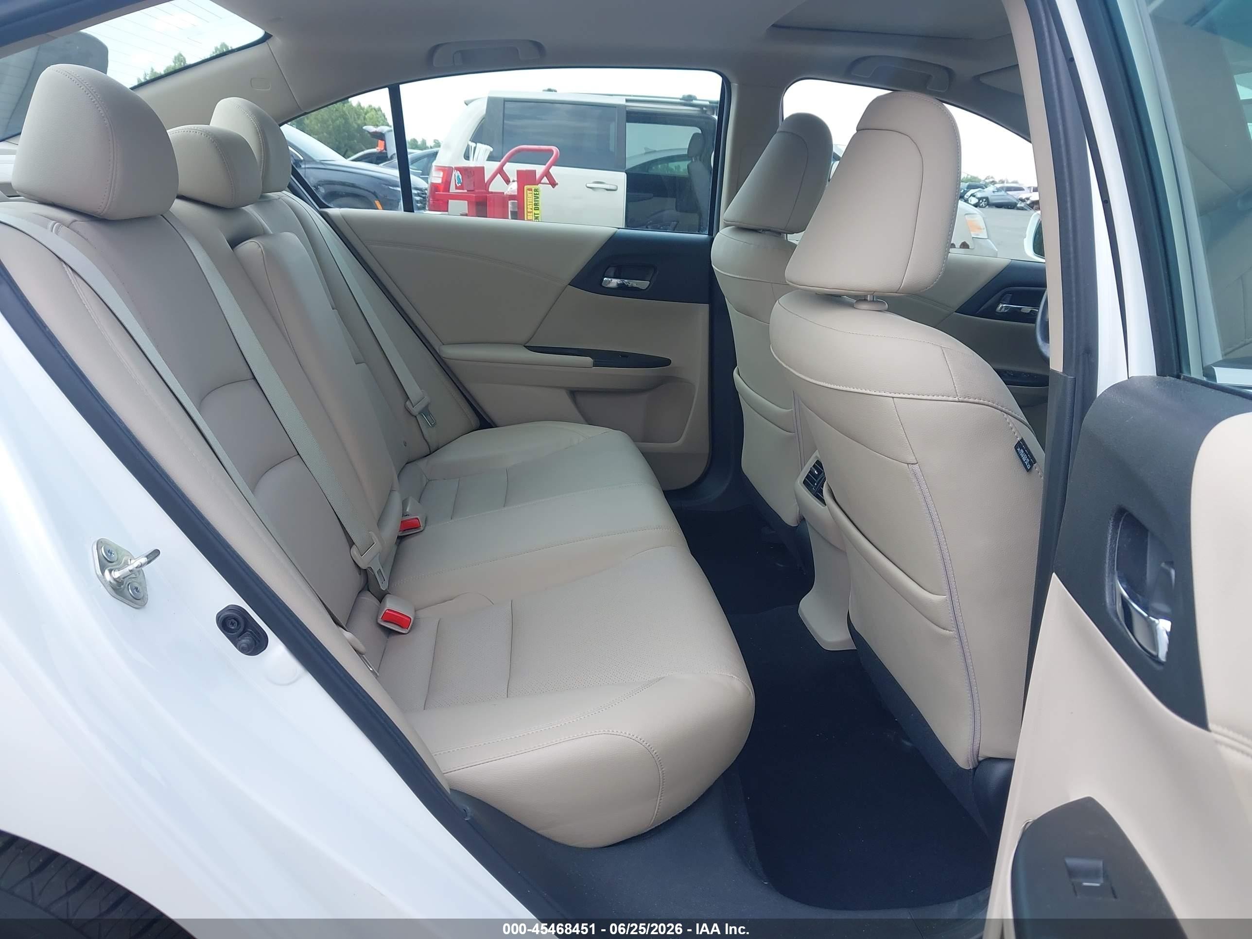 2015 Honda Accord Ex-l White vin: 1HGCR2F81FA247530
