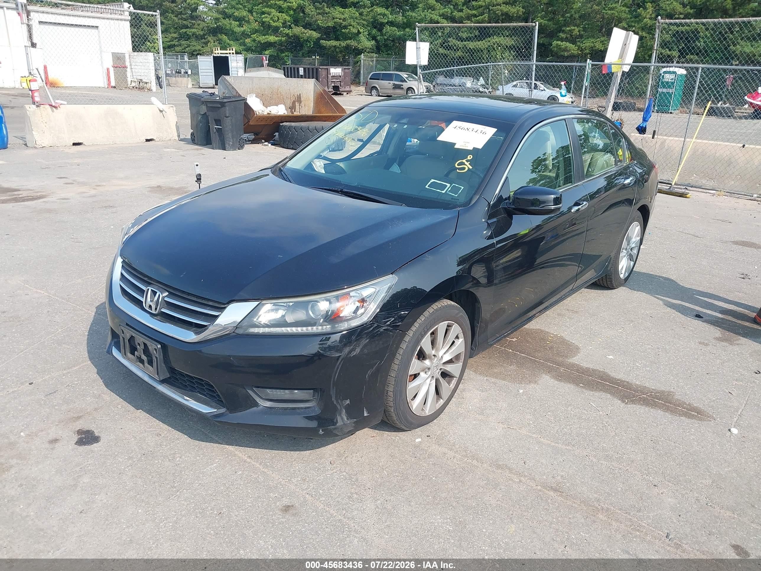 2015 Honda Accord Ex-l Black vin: 1HGCR2F81FA258477