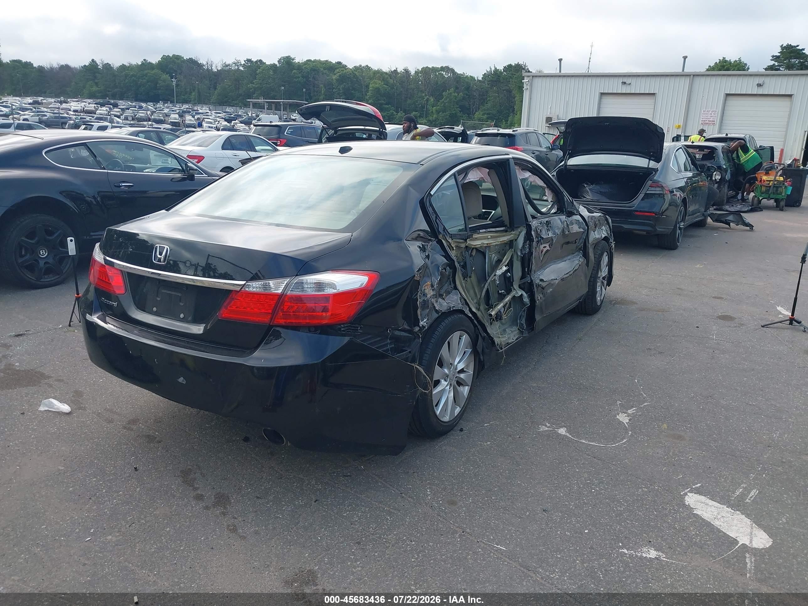 2015 Honda Accord Ex-l Black vin: 1HGCR2F81FA258477