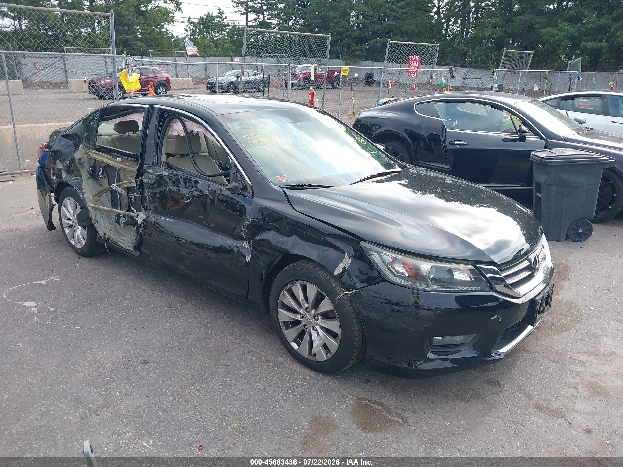 2015 Honda Accord Ex-l Black vin: 1HGCR2F81FA258477