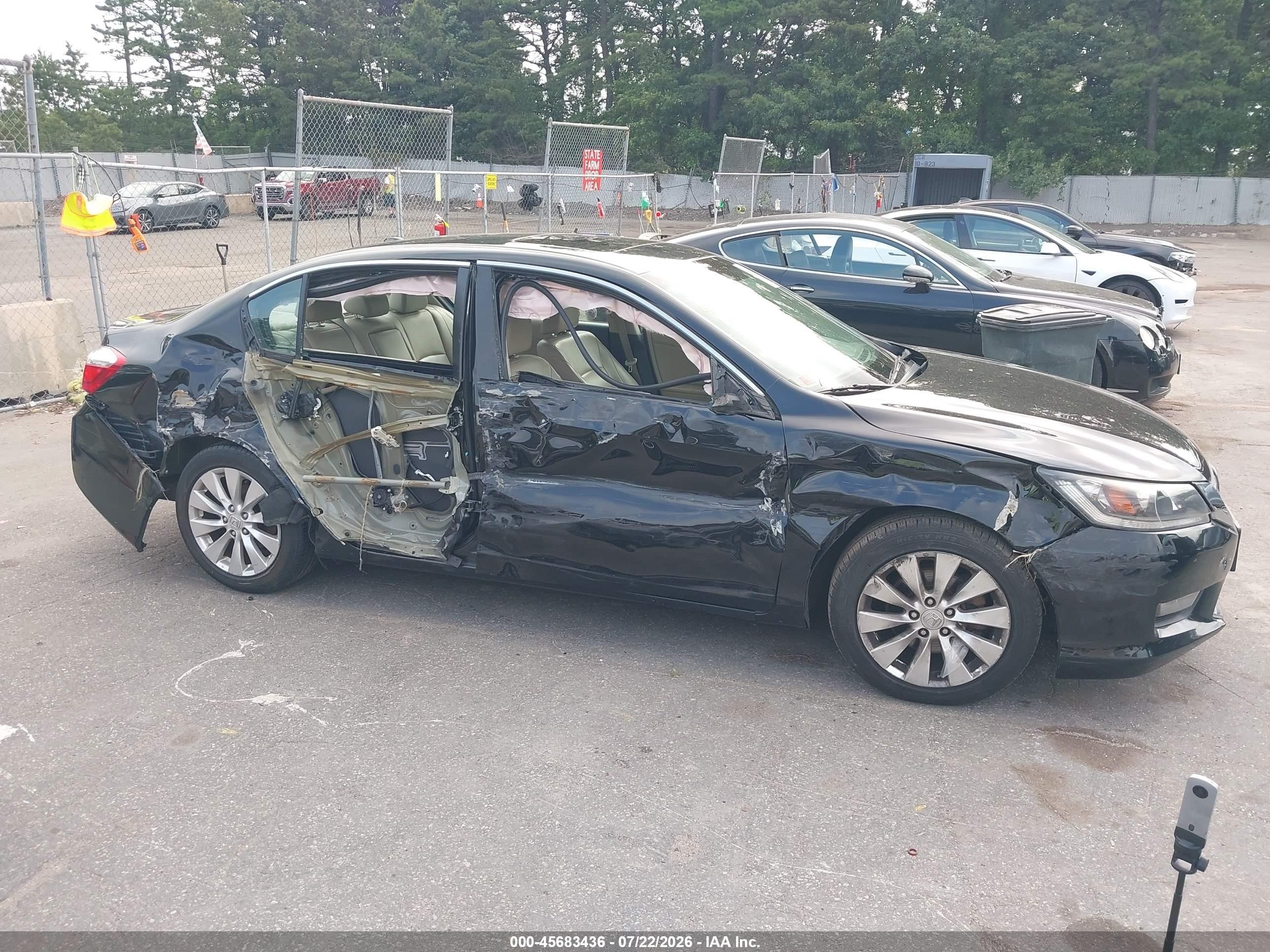2015 Honda Accord Ex-l Black vin: 1HGCR2F81FA258477