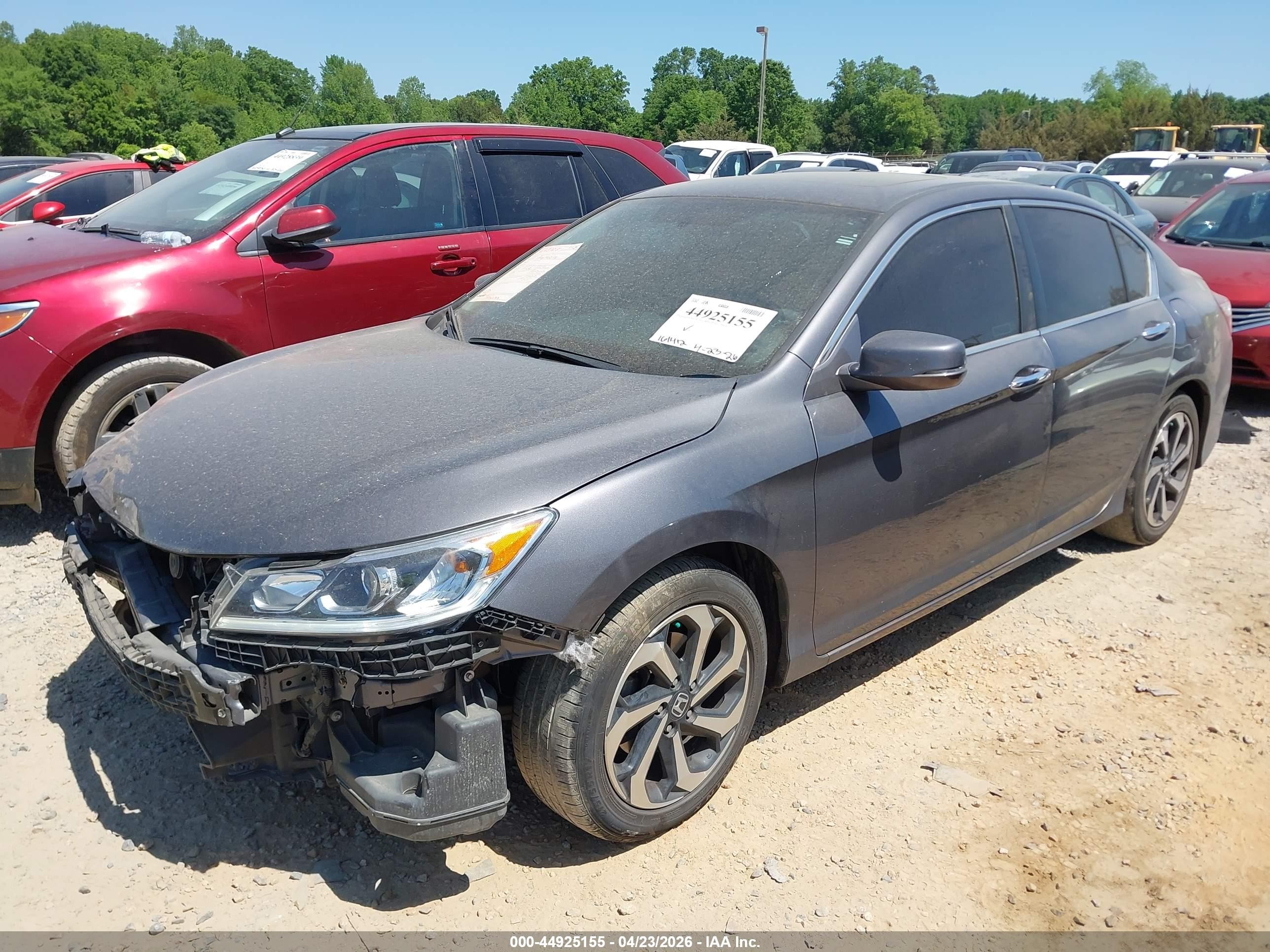 2017 Honda Accord Ex-l Gray vin: 1HGCR2F81HA294205