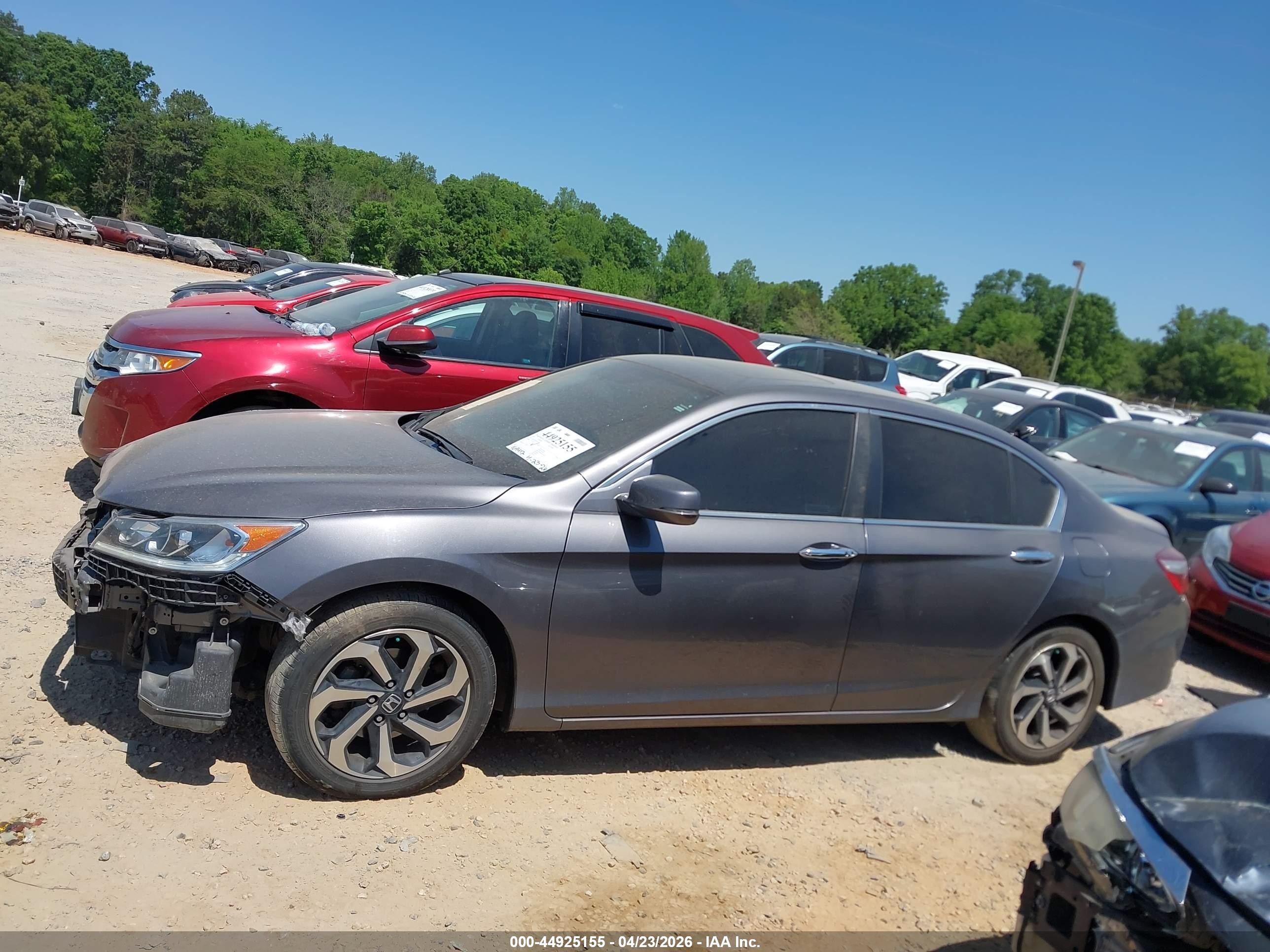 2017 Honda Accord Ex-l Gray vin: 1HGCR2F81HA294205