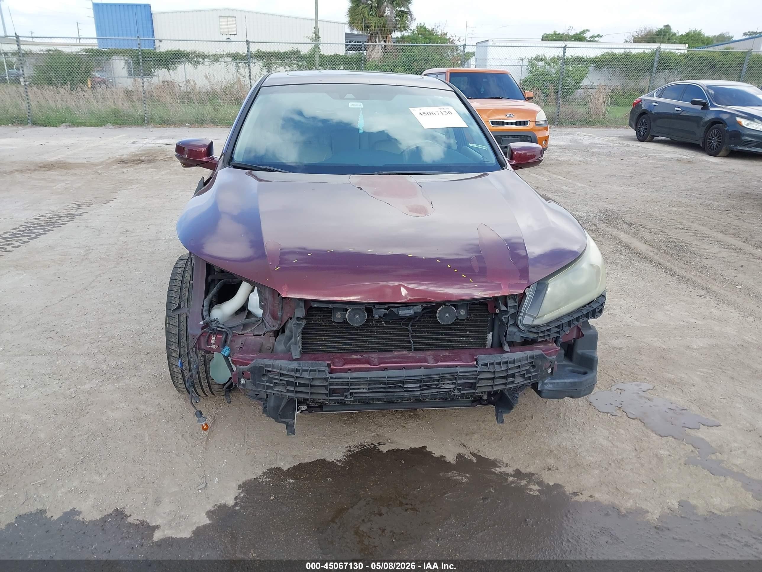 2013 Honda Accord Ex-l Red vin: 1HGCR2F82DA018979