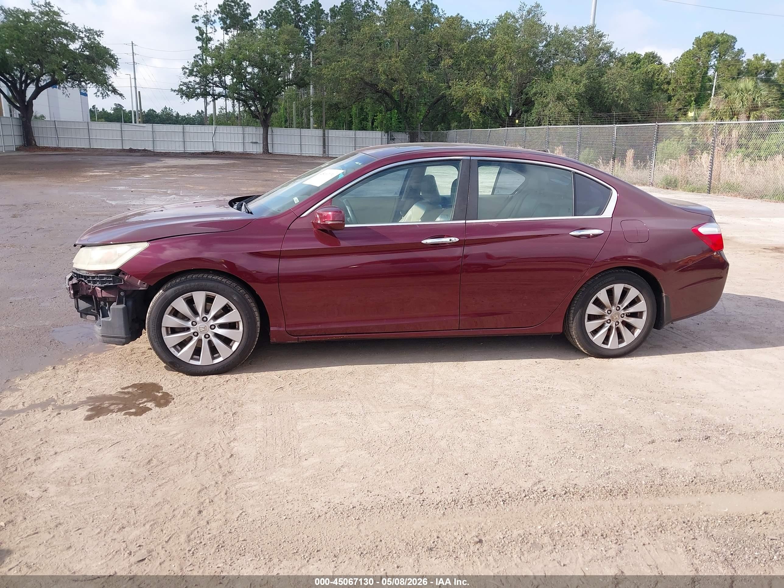 2013 Honda Accord Ex-l Red vin: 1HGCR2F82DA018979