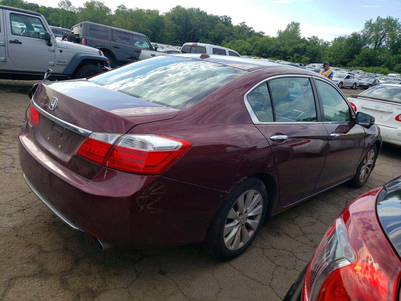 2013 Honda Accord Exl Maroon vin: 1HGCR2F82DA020473
