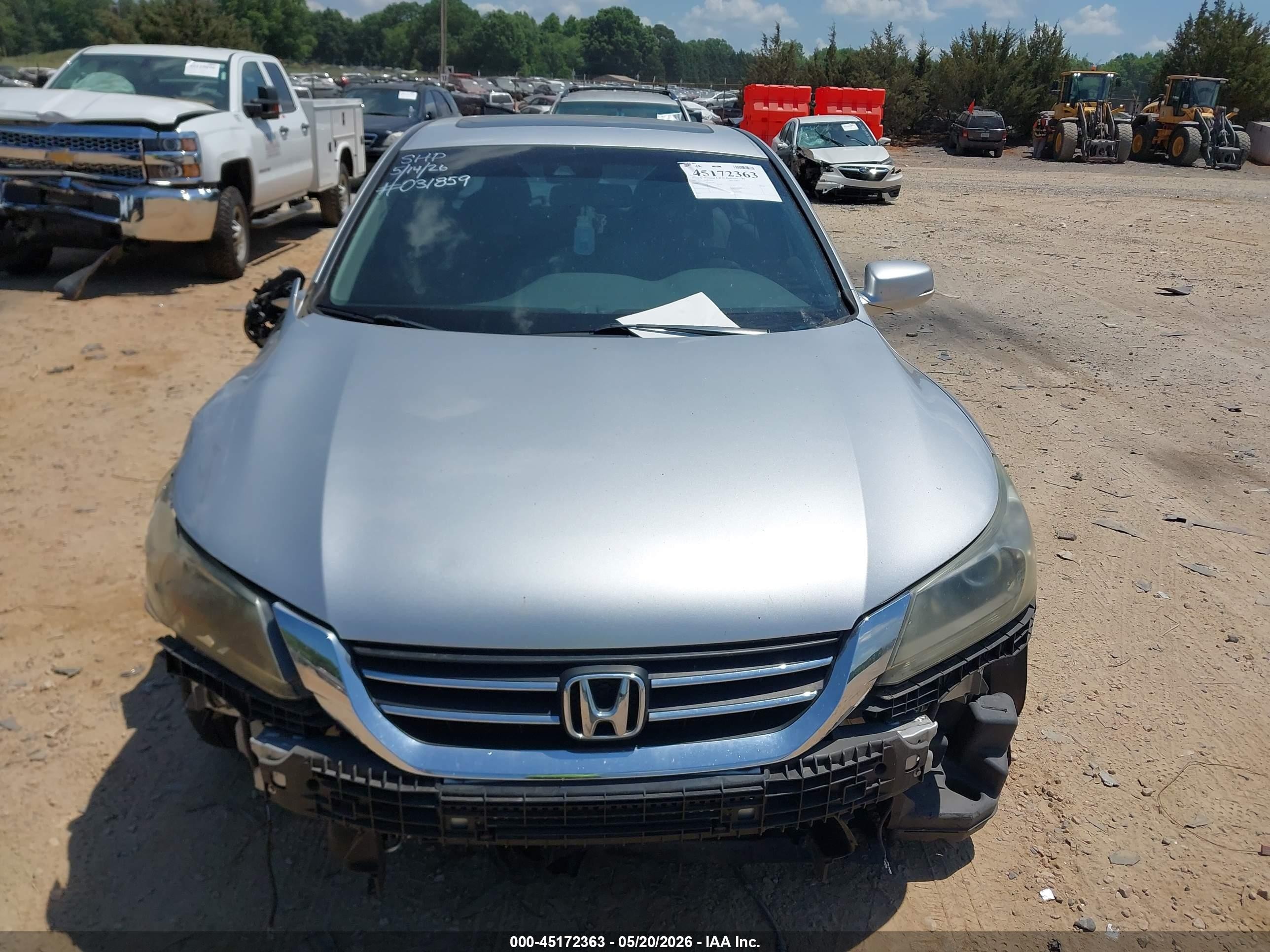 2013 Honda Accord Ex-l Silver vin: 1HGCR2F82DA031859