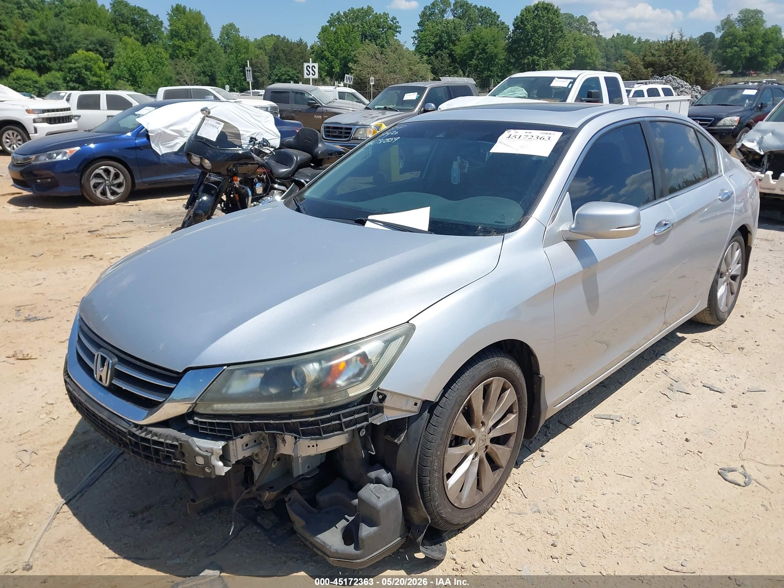 2013 Honda Accord Ex-l Silver vin: 1HGCR2F82DA031859