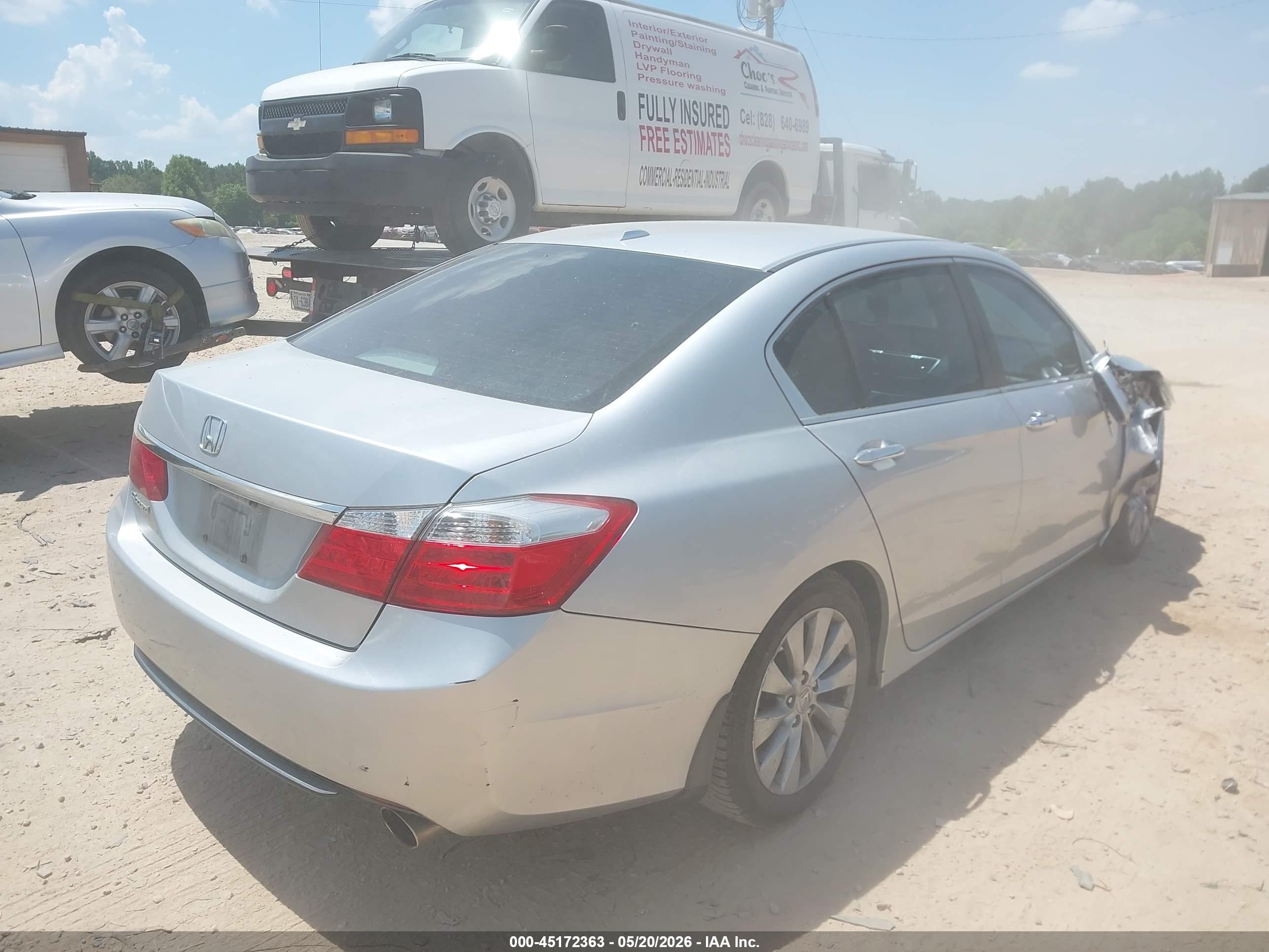 2013 Honda Accord Ex-l Silver vin: 1HGCR2F82DA031859