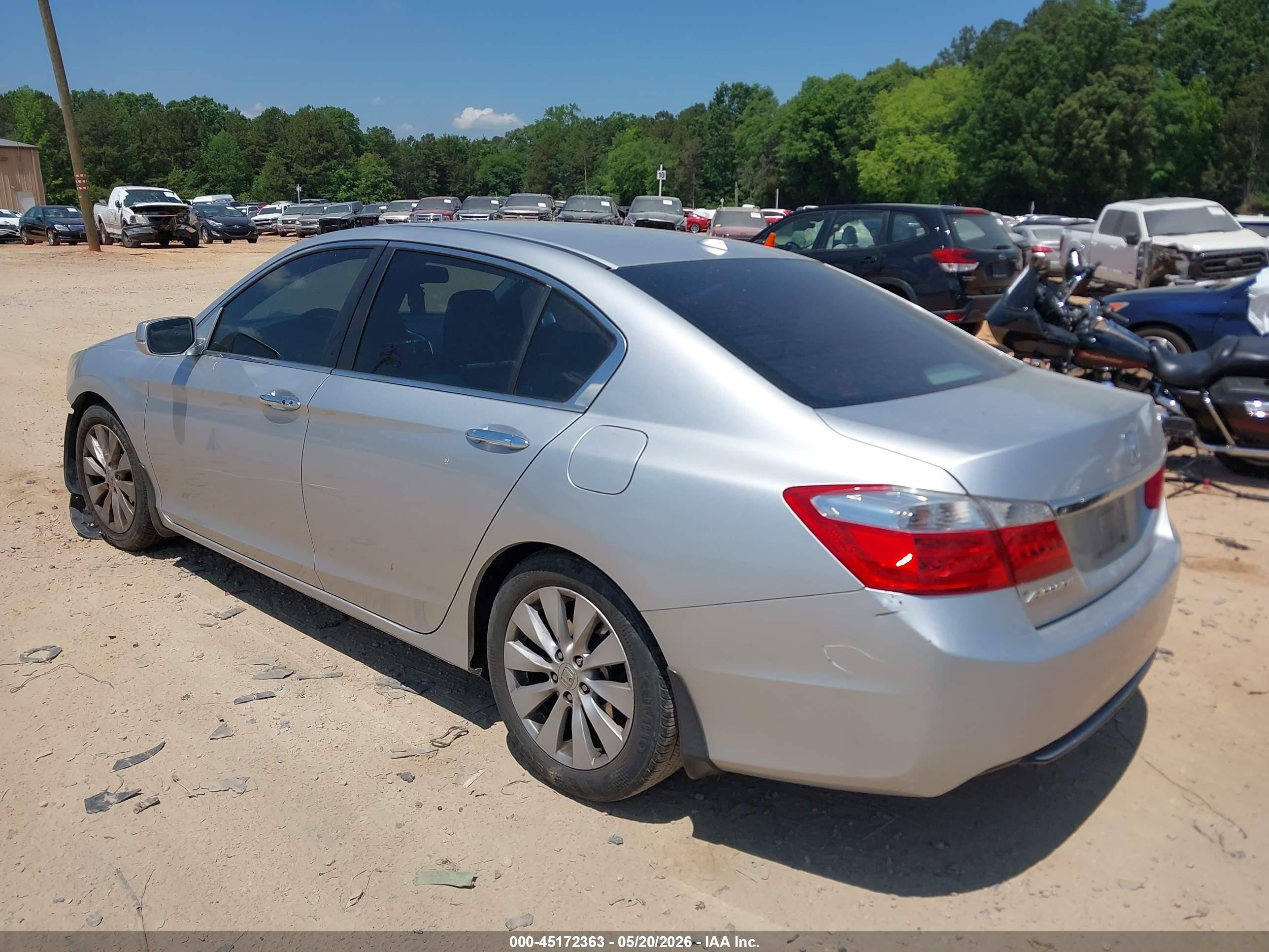 2013 Honda Accord Ex-l Silver vin: 1HGCR2F82DA031859