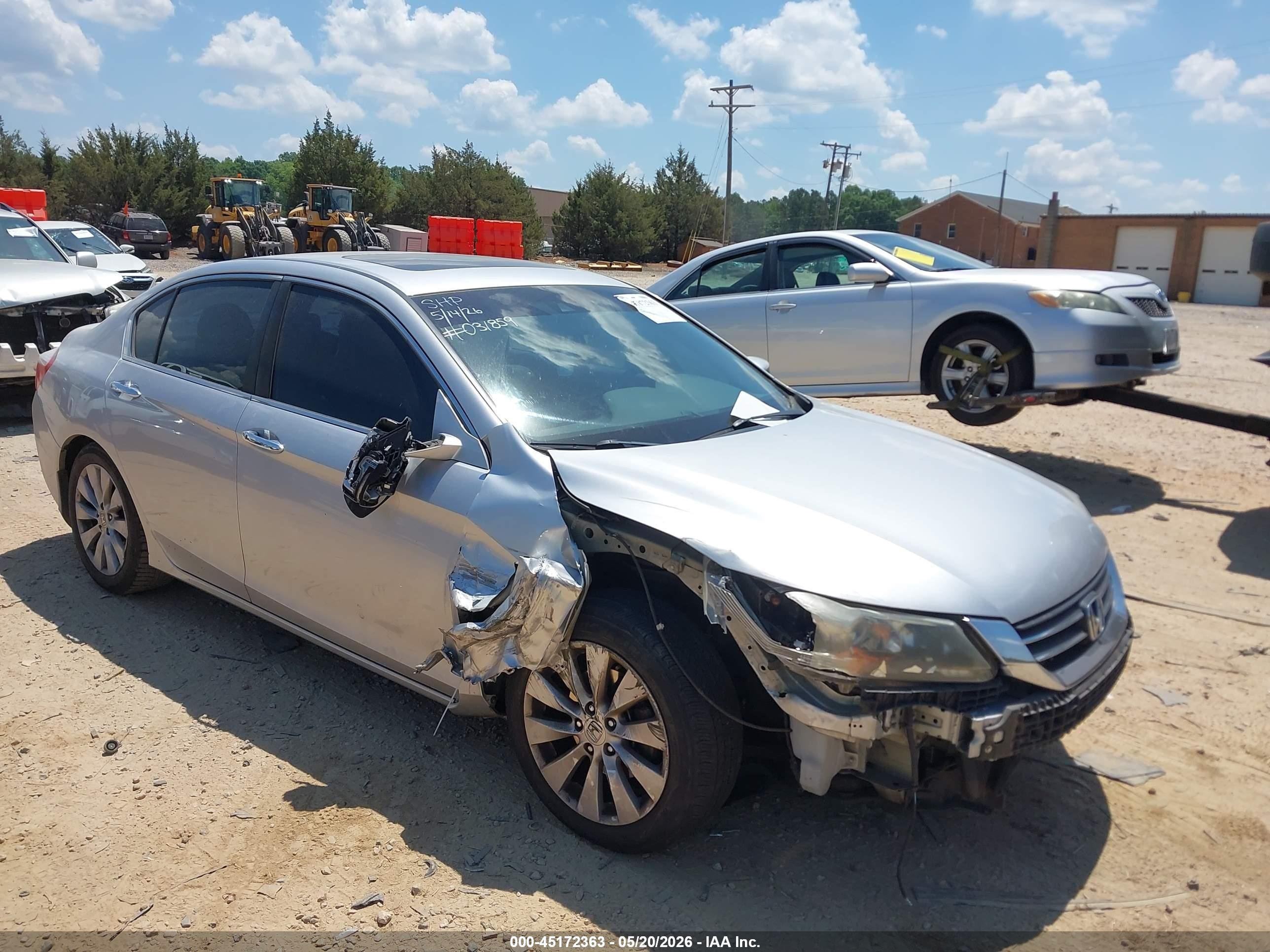 2013 Honda Accord Ex-l Silver vin: 1HGCR2F82DA031859