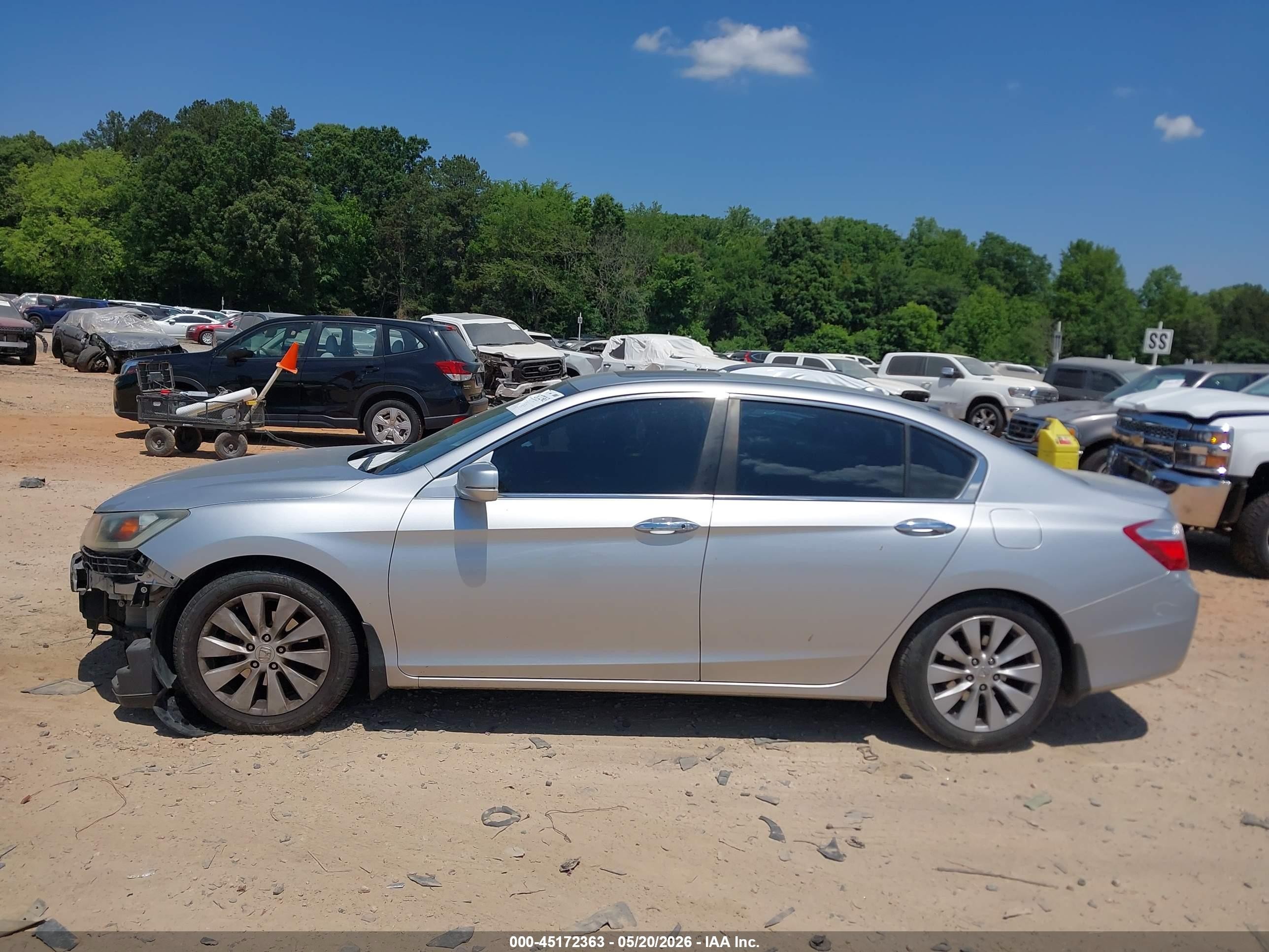 2013 Honda Accord Ex-l Silver vin: 1HGCR2F82DA031859