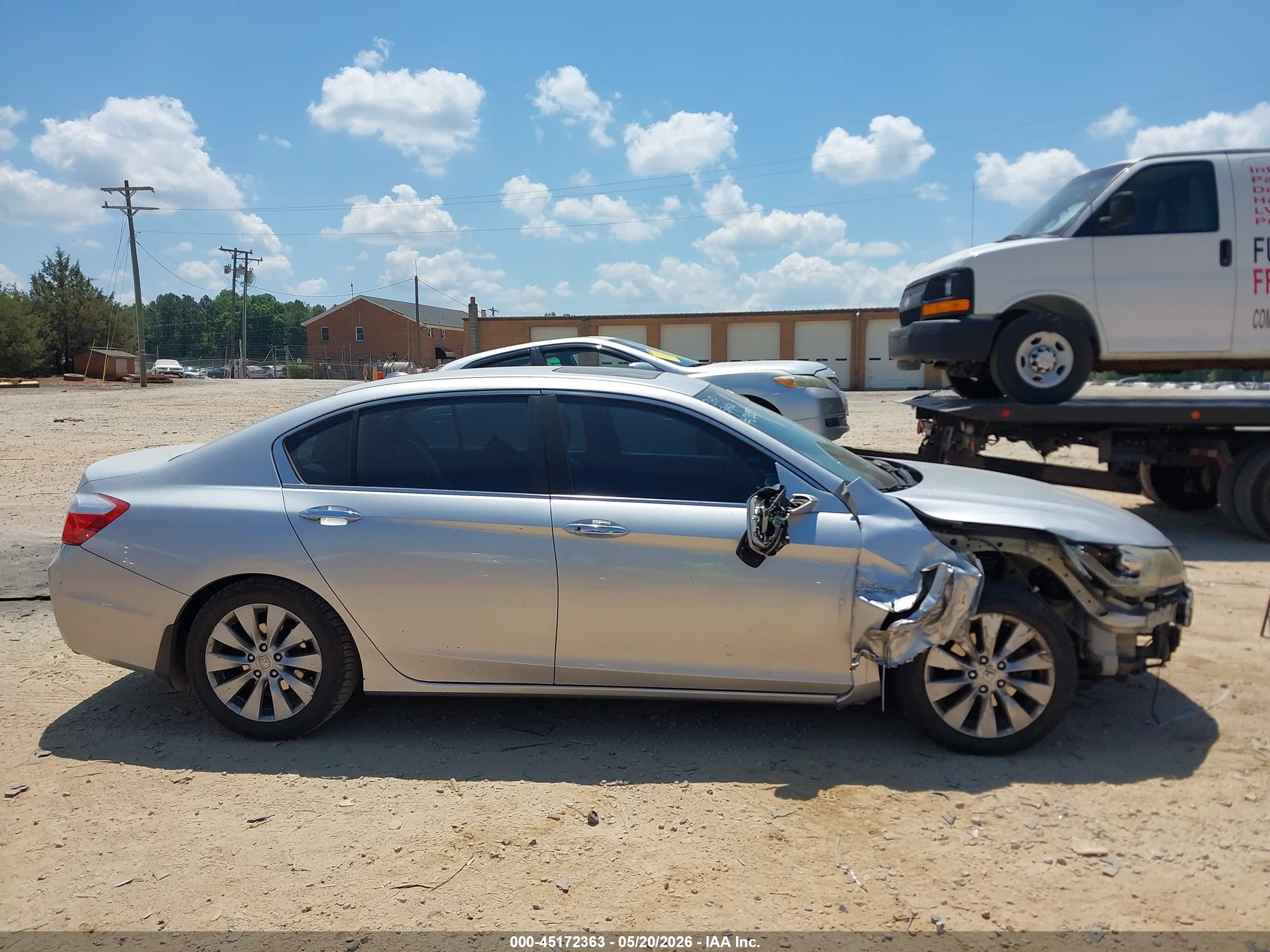 2013 Honda Accord Ex-l Silver vin: 1HGCR2F82DA031859