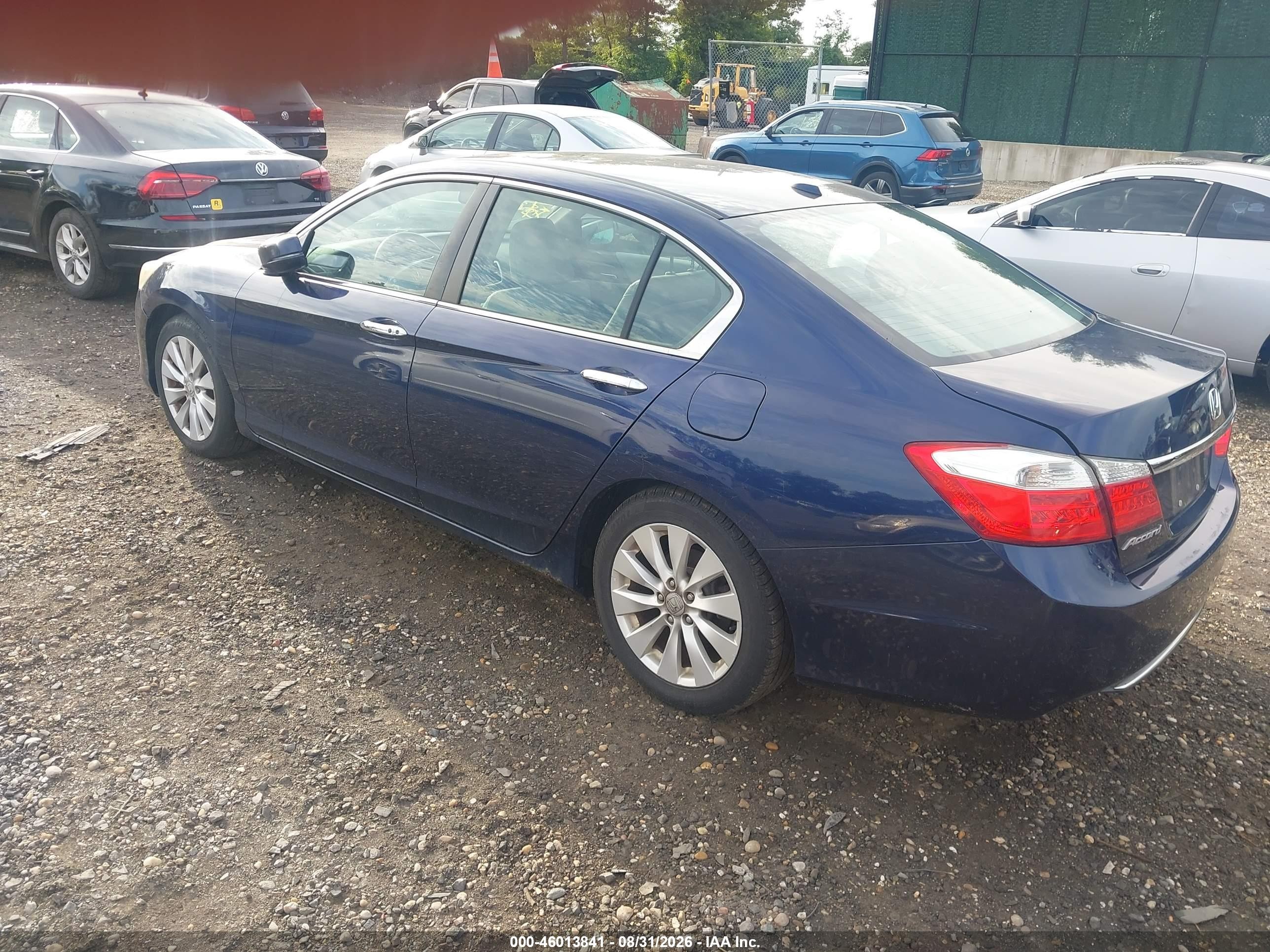 2013 Honda Accord Ex-l Blue vin: 1HGCR2F82DA045518
