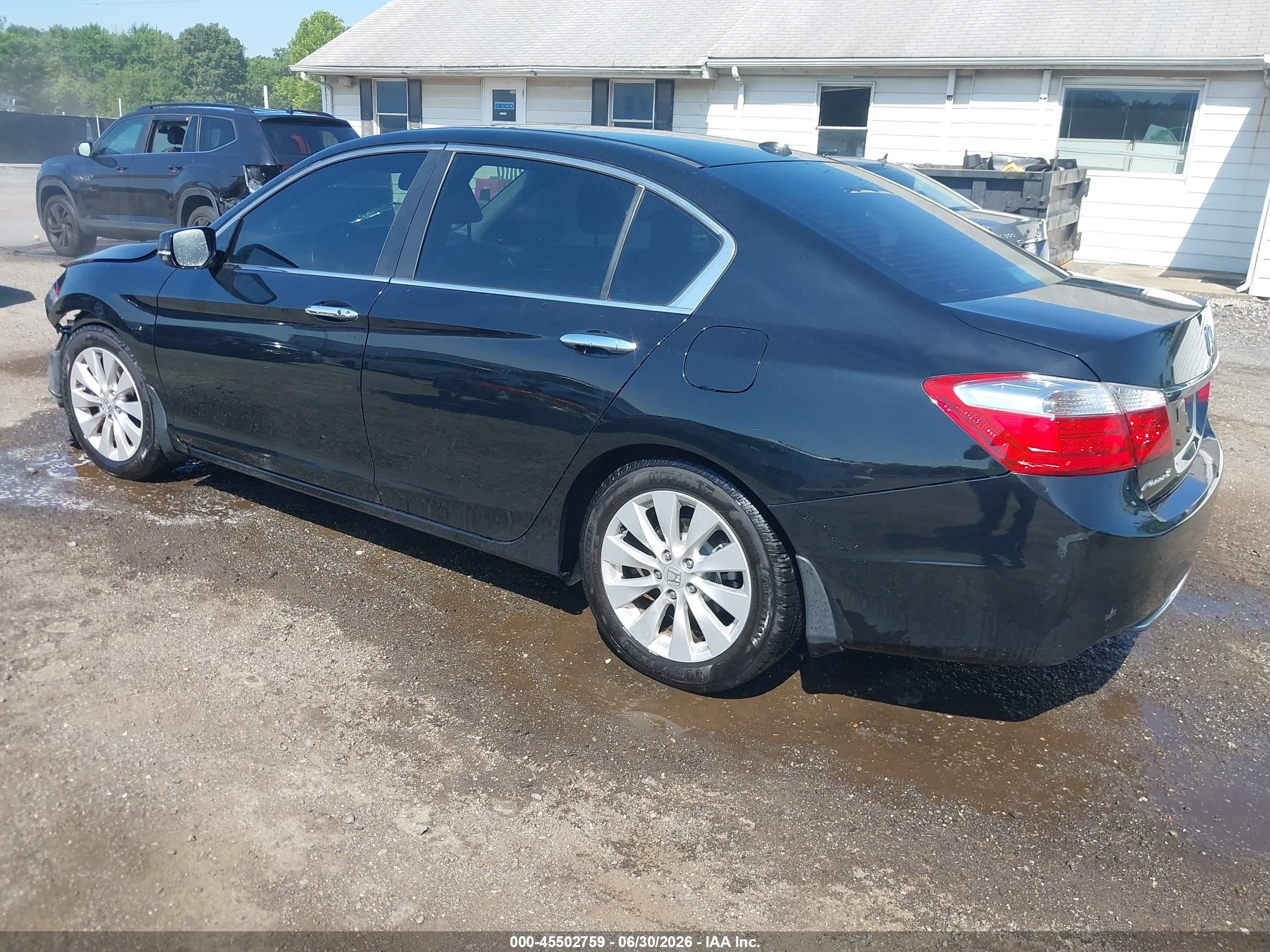 2013 Honda Accord Ex-l Black vin: 1HGCR2F82DA051822