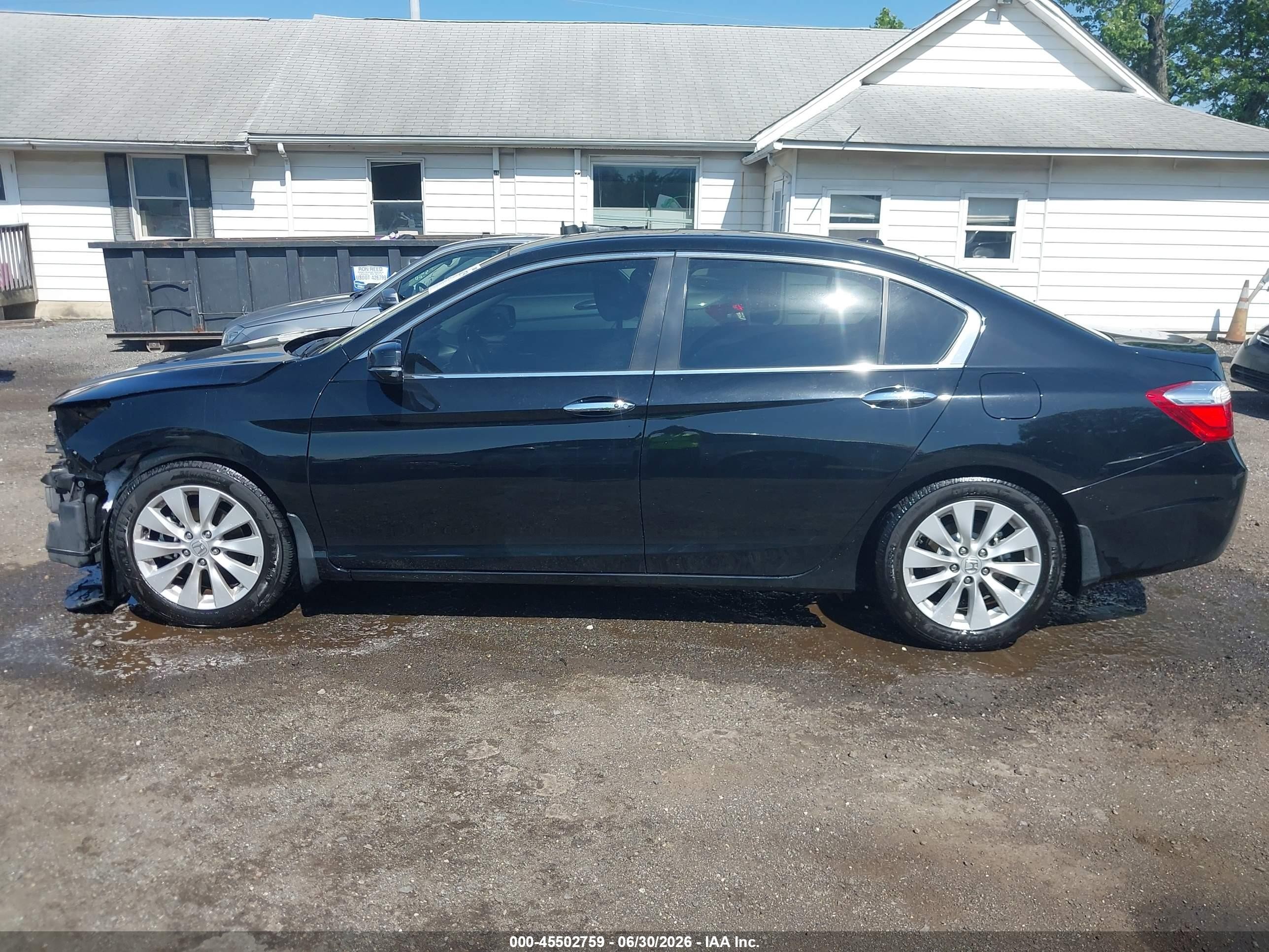 2013 Honda Accord Ex-l Black vin: 1HGCR2F82DA051822