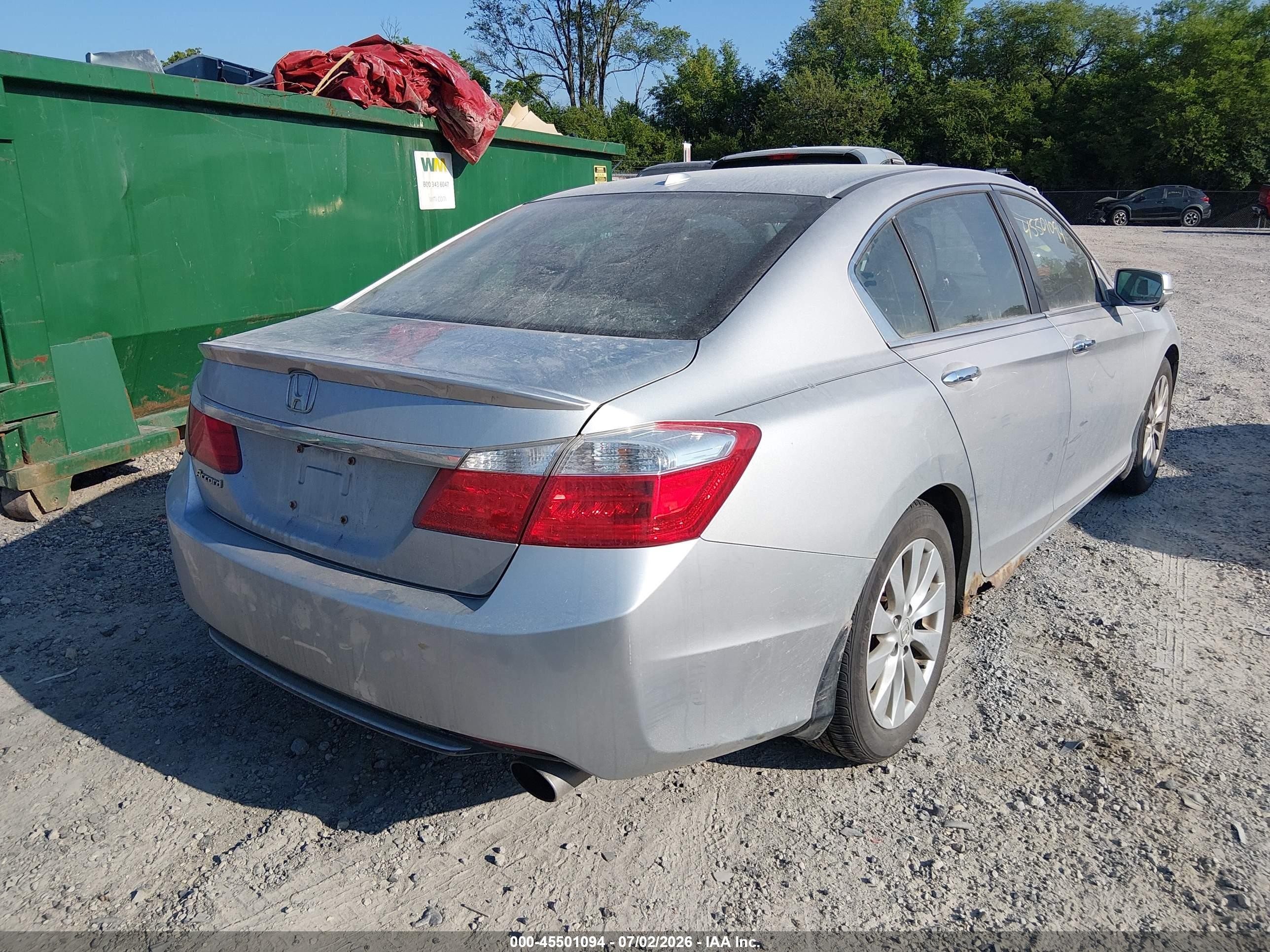 2013 Honda Accord Ex-l Silver vin: 1HGCR2F82DA057250