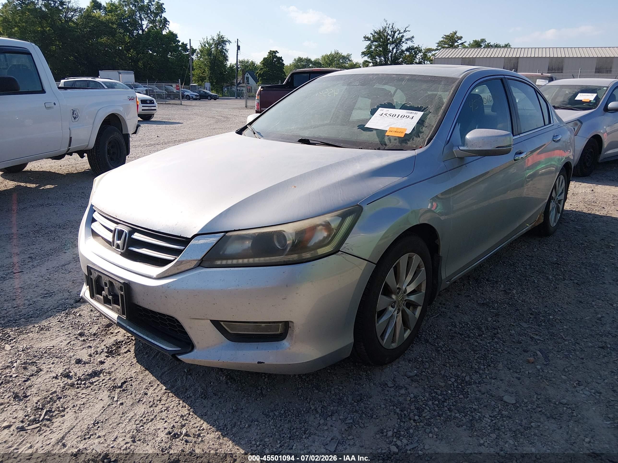2013 Honda Accord Ex-l Silver vin: 1HGCR2F82DA057250