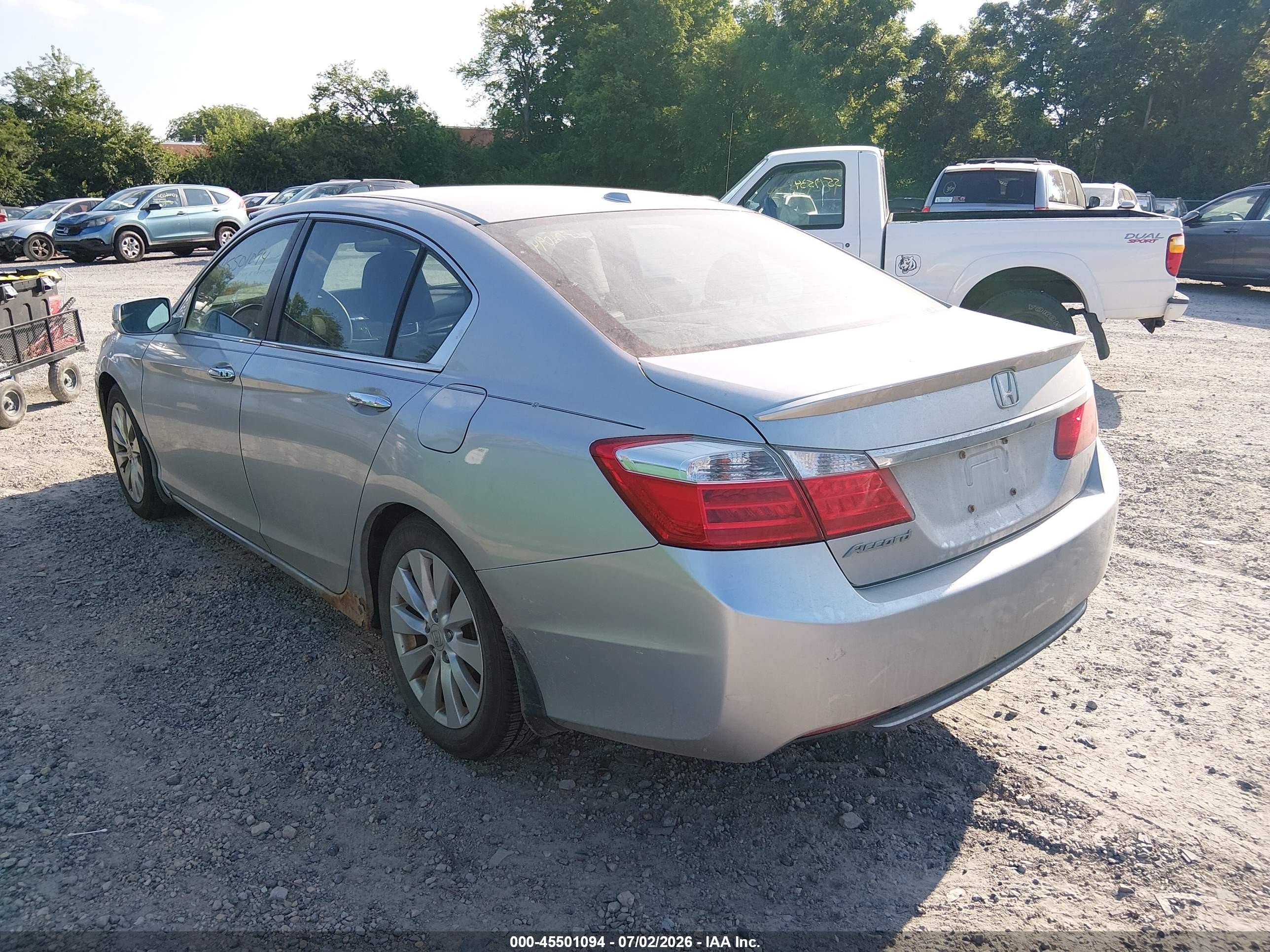 2013 Honda Accord Ex-l Silver vin: 1HGCR2F82DA057250