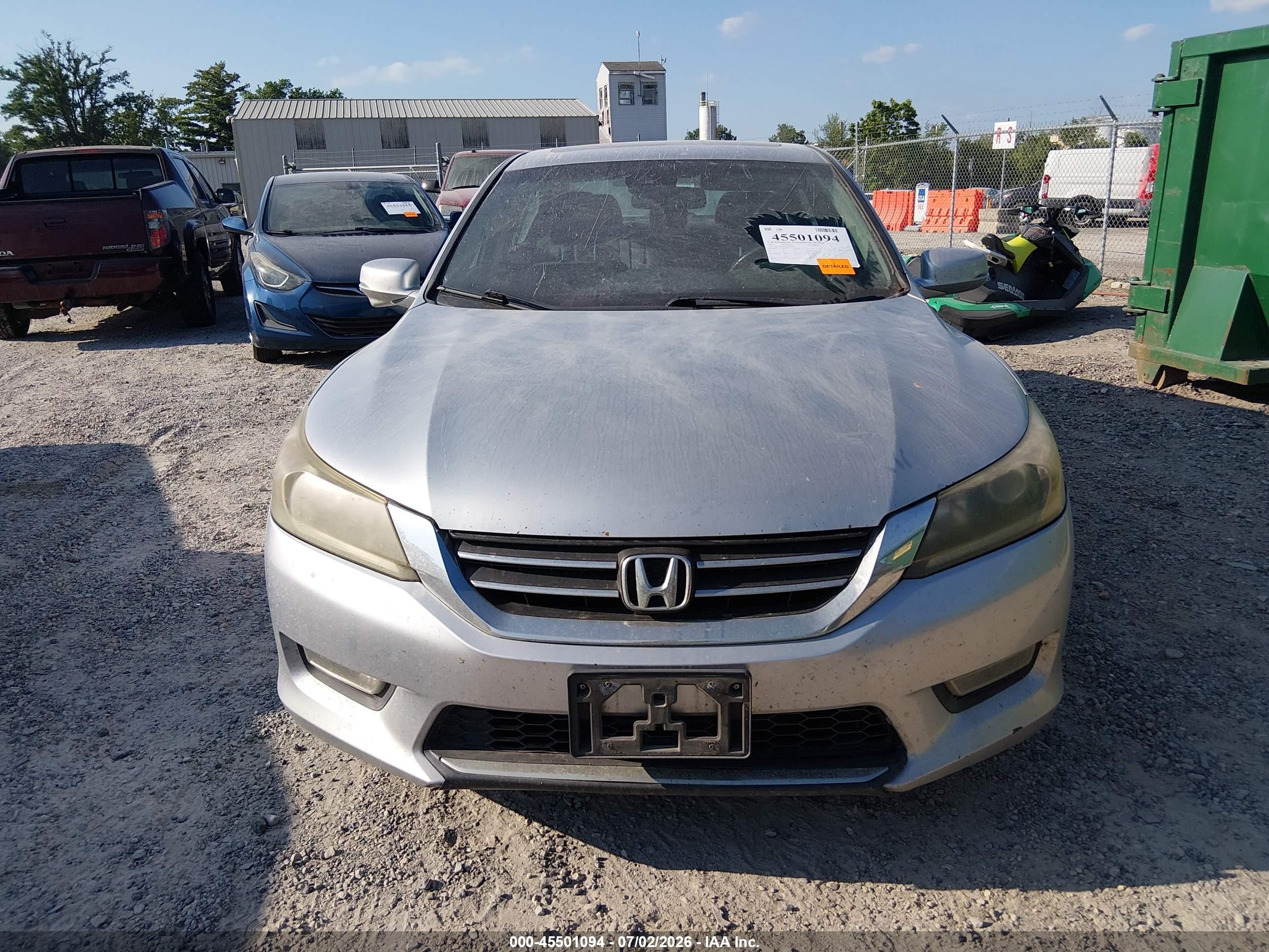 2013 Honda Accord Ex-l Silver vin: 1HGCR2F82DA057250