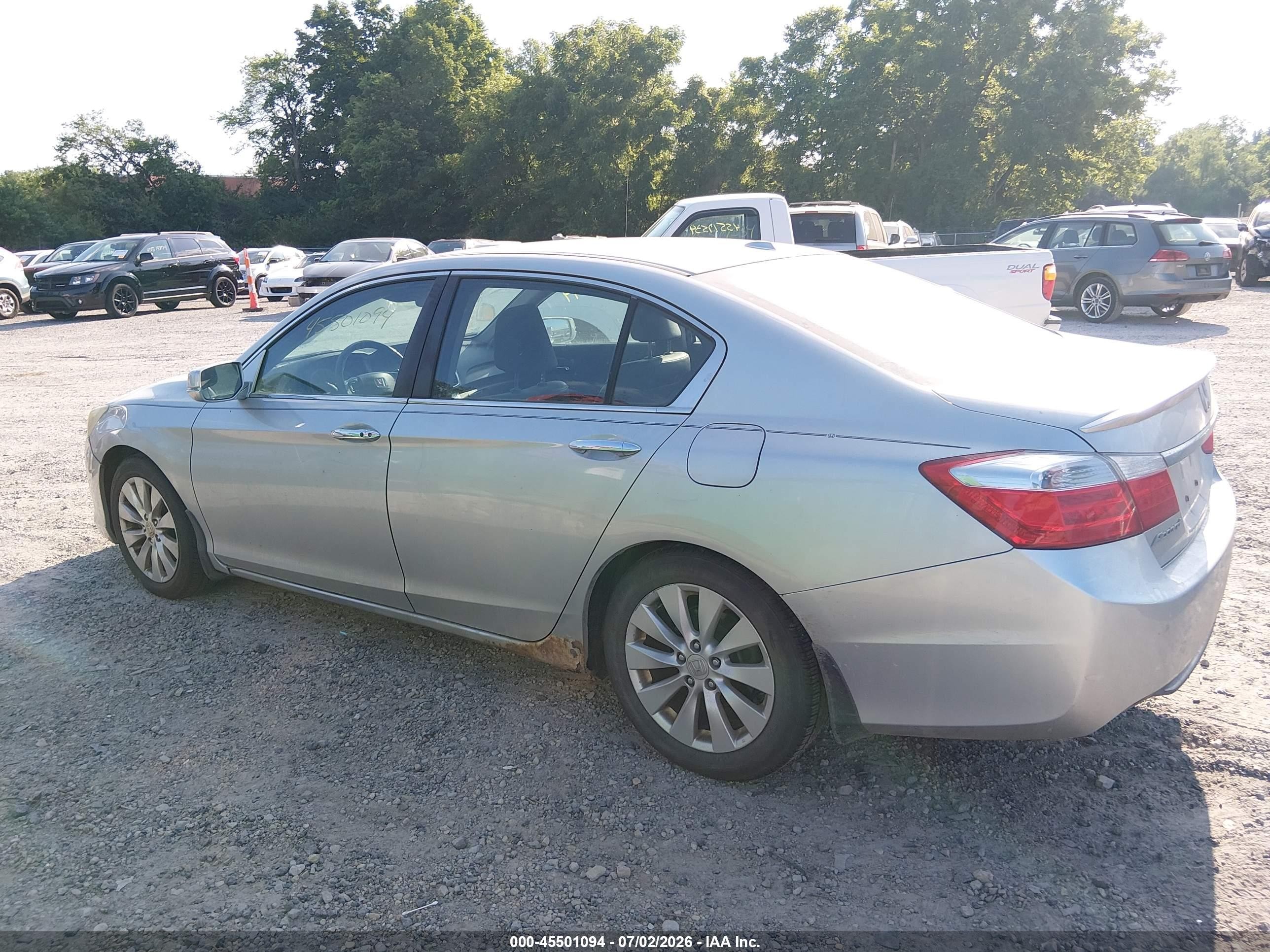 2013 Honda Accord Ex-l Silver vin: 1HGCR2F82DA057250