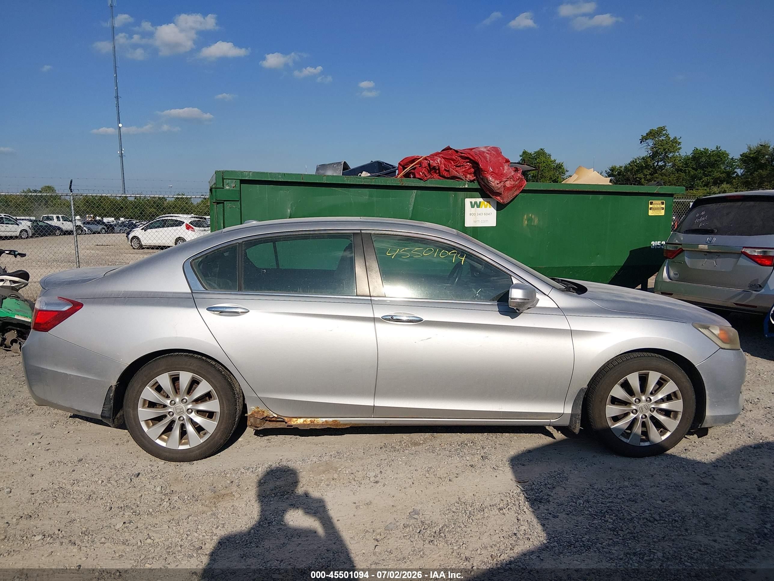 2013 Honda Accord Ex-l Silver vin: 1HGCR2F82DA057250