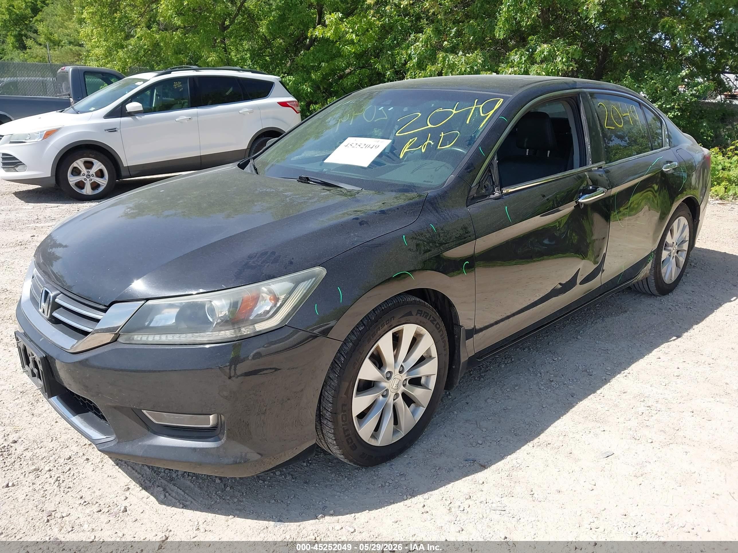 2013 Honda Accord Ex-l Black vin: 1HGCR2F82DA066496