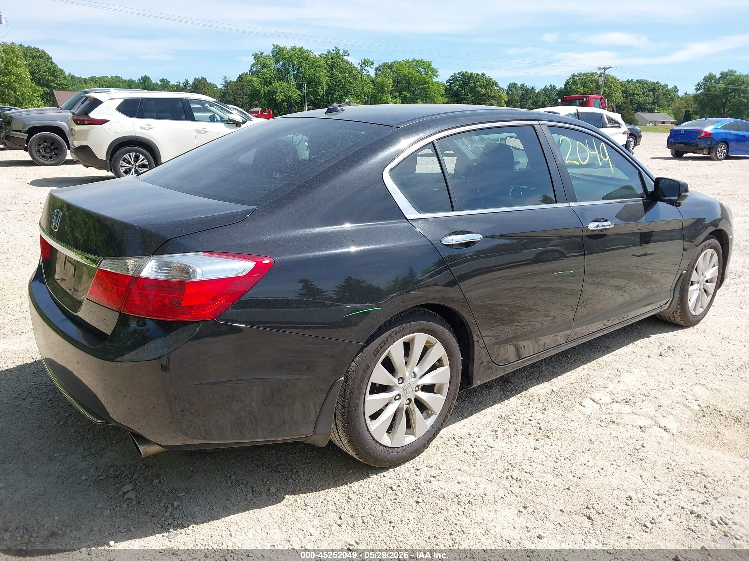 2013 Honda Accord Ex-l Black vin: 1HGCR2F82DA066496