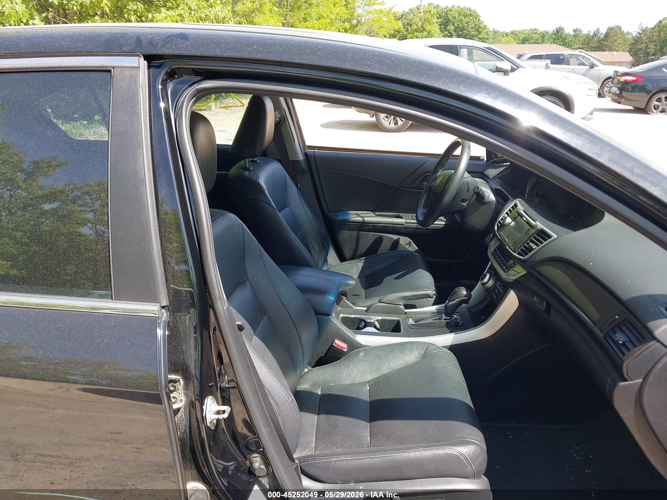 2013 Honda Accord Ex-l Black vin: 1HGCR2F82DA066496