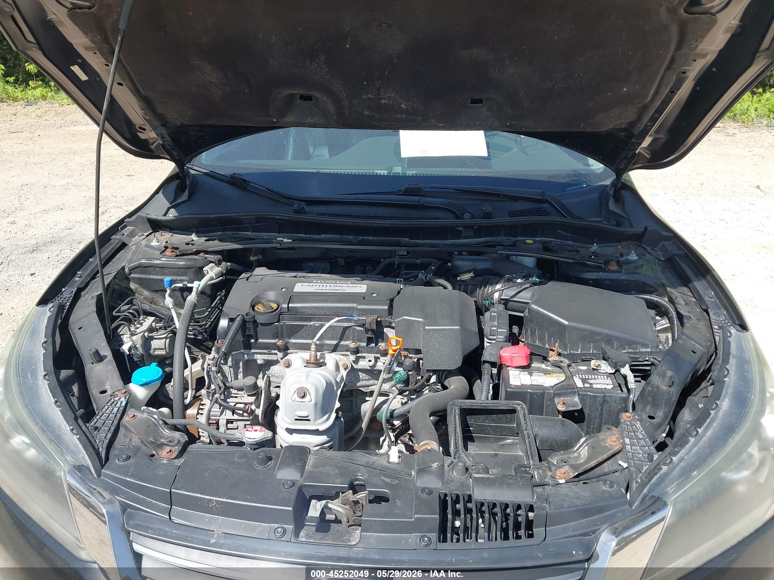 2013 Honda Accord Ex-l Black vin: 1HGCR2F82DA066496