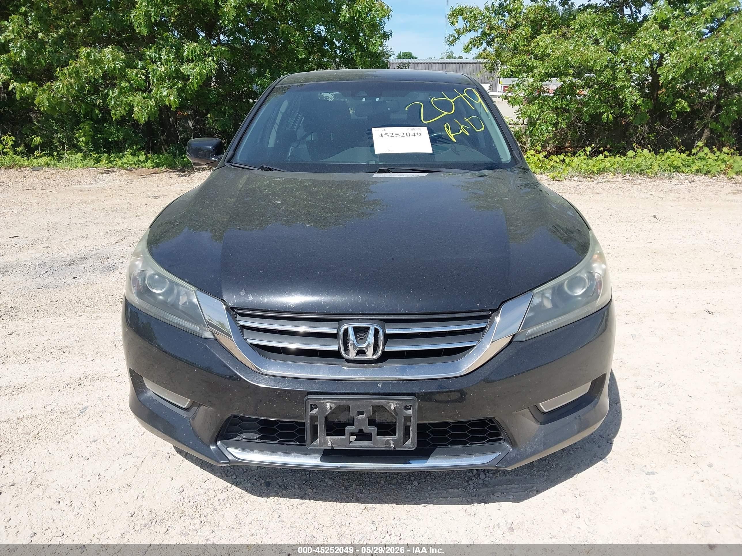 2013 Honda Accord Ex-l Black vin: 1HGCR2F82DA066496