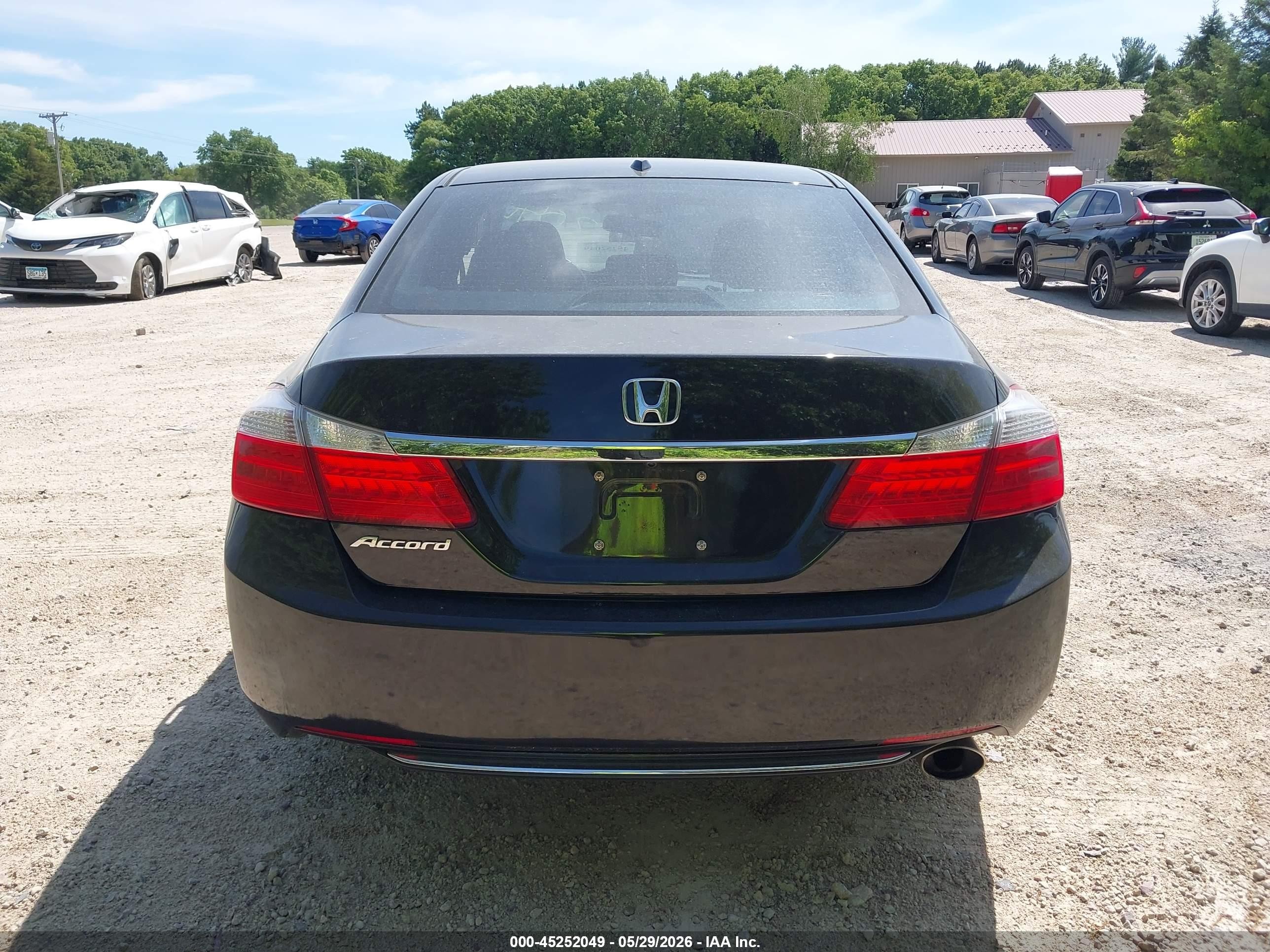2013 Honda Accord Ex-l Black vin: 1HGCR2F82DA066496