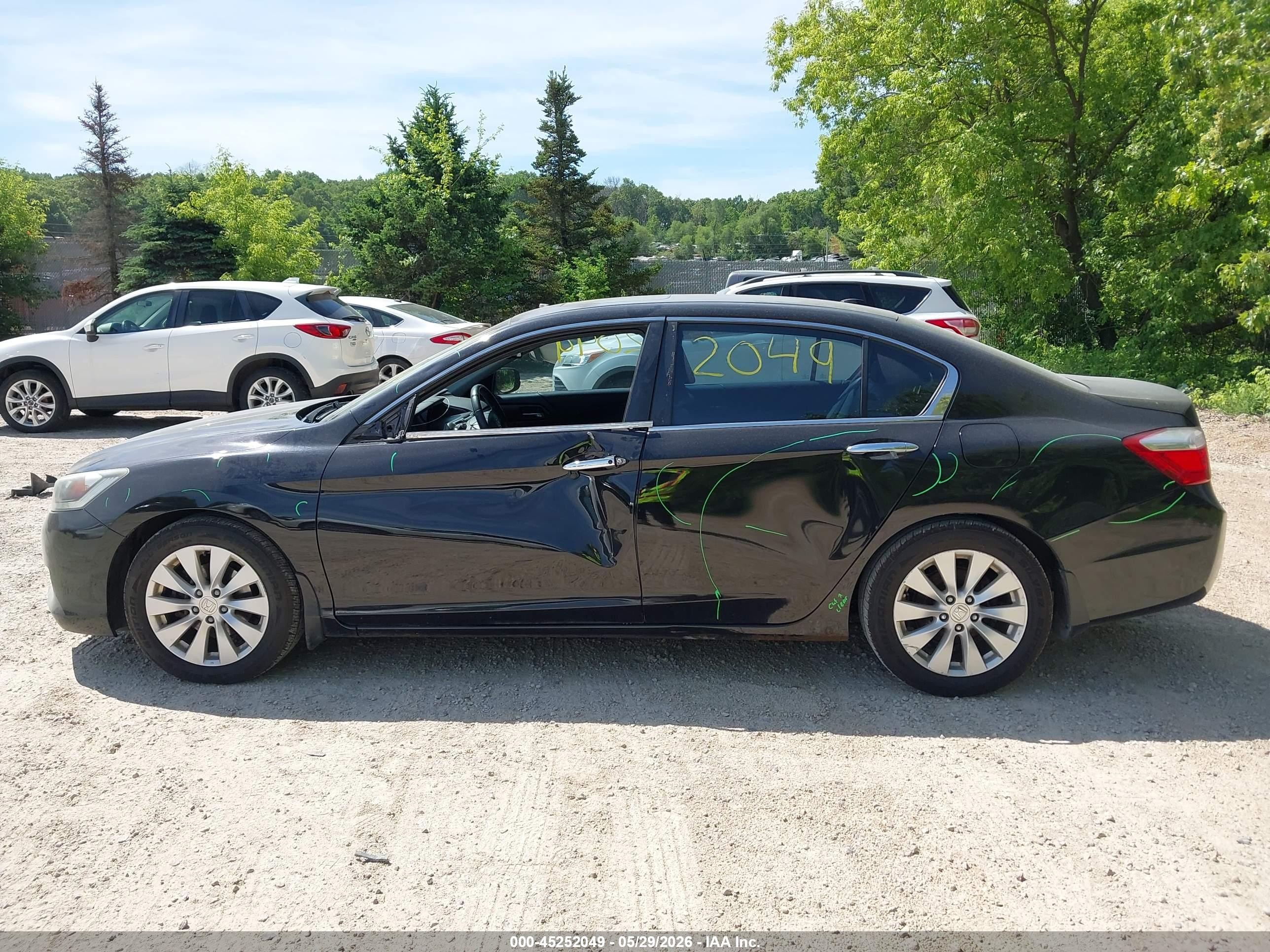 2013 Honda Accord Ex-l Black vin: 1HGCR2F82DA066496