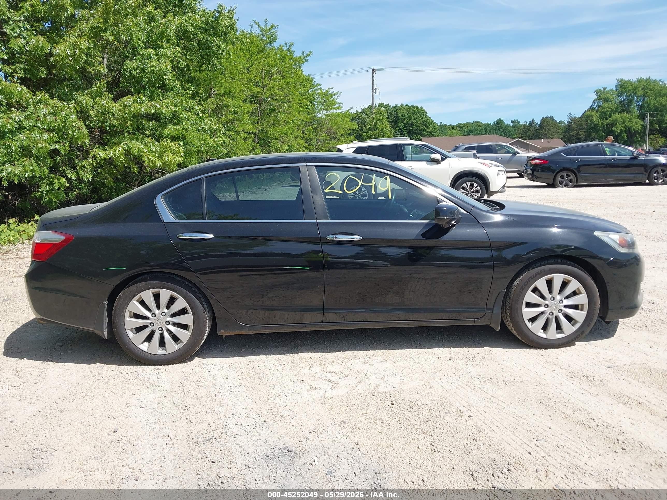 2013 Honda Accord Ex-l Black vin: 1HGCR2F82DA066496