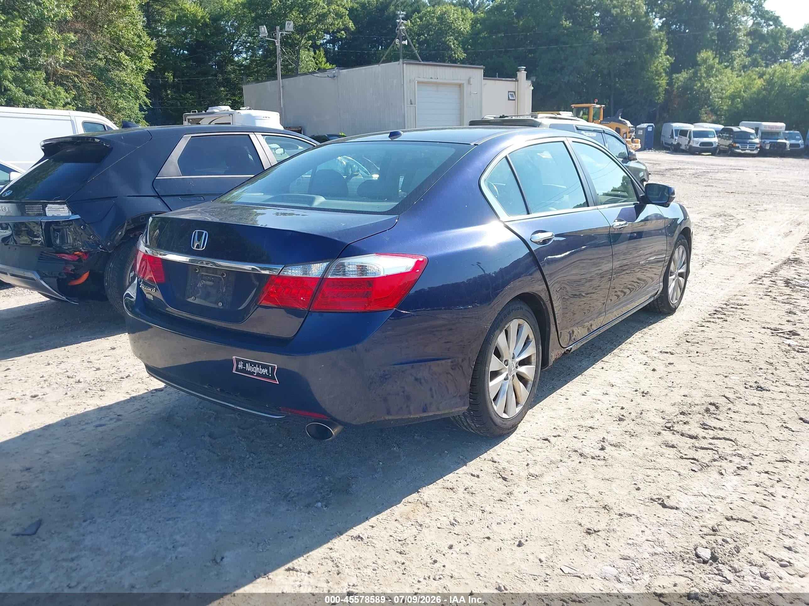 2013 Honda Accord Ex-l Blue vin: 1HGCR2F82DA096128